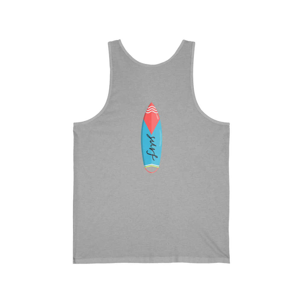 California Super Surfer Tank Top  Retro Surfboard Beach Tank