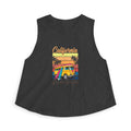 California Super Surfer Crop Top Retro Beach Van Surf Graphic