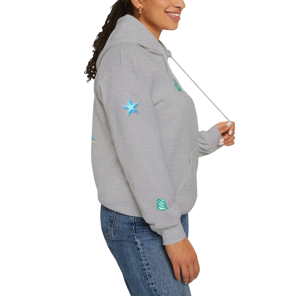 California Palm Tree Hoodie | Beach Island Graphic, Sleeve Icons