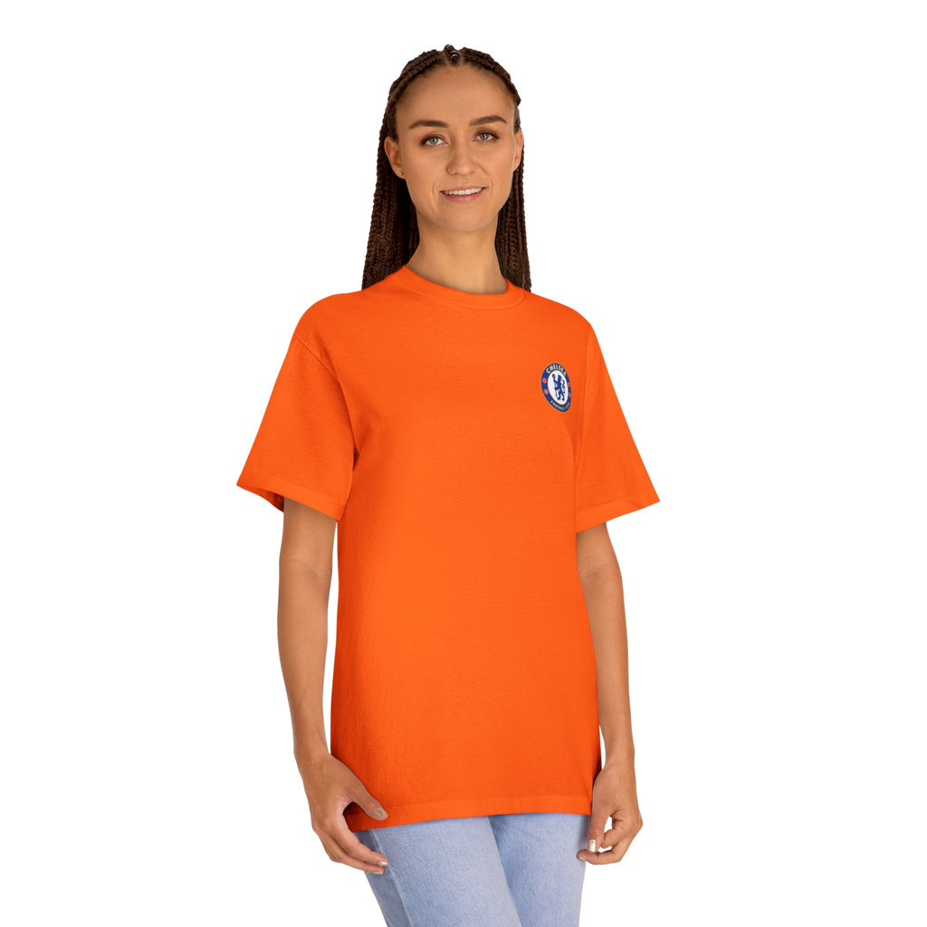 Chelsea Football Club Tee Minimal Crest Front & CHELSEA Back