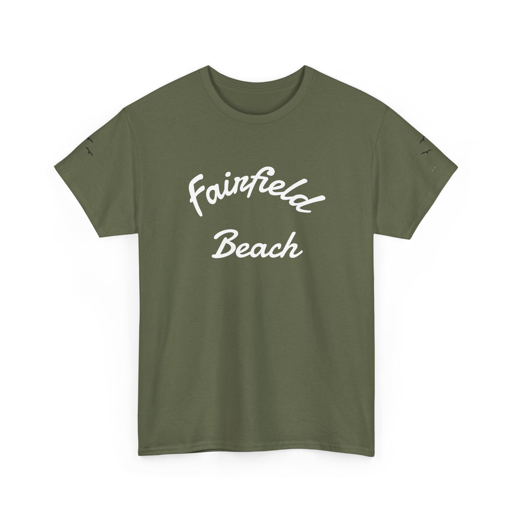 Fairfield Beach Unisex Heavy Cotton Tee, Comfortable Casual T-Shirt, Summer Vibe Shirt, Gifts for Beach Lovers, Relaxed Fit Tee
