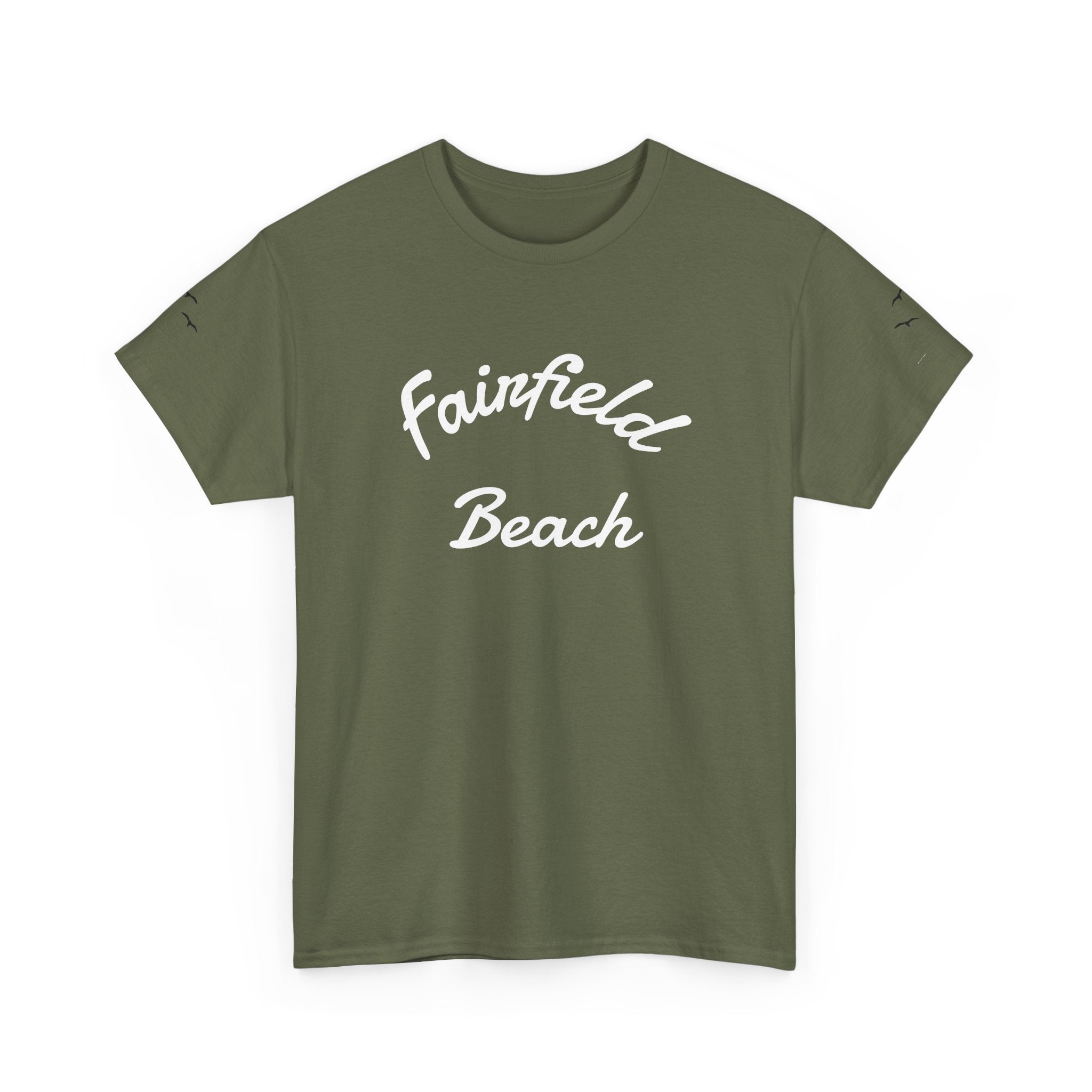 Fairfield Beach Unisex Heavy Cotton Tee, Comfortable Casual T-Shirt, Summer Vibe Shirt, Gifts for Beach Lovers, Relaxed Fit Tee