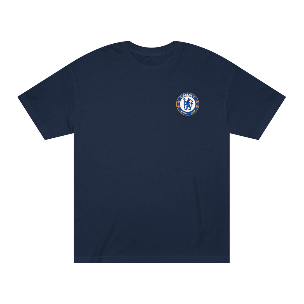Chelsea Football Club Tee Minimal Crest Front & CHELSEA Back