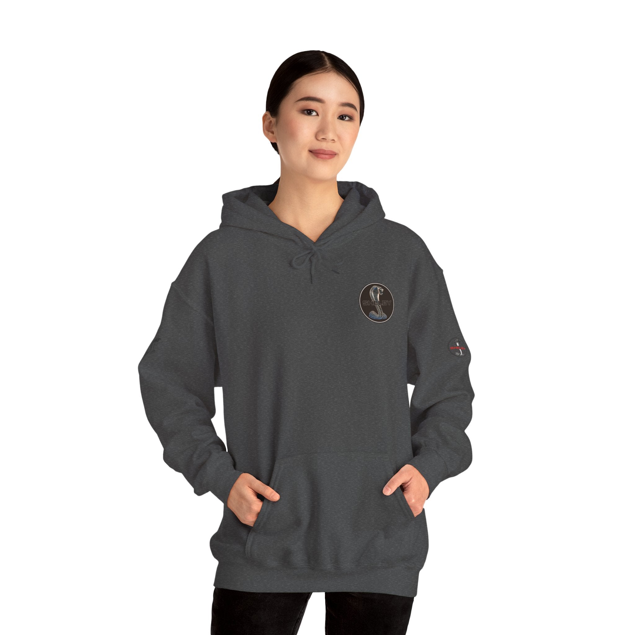 Classic Mustang Hoodie  Vintage Blue Pony Car Pullover
