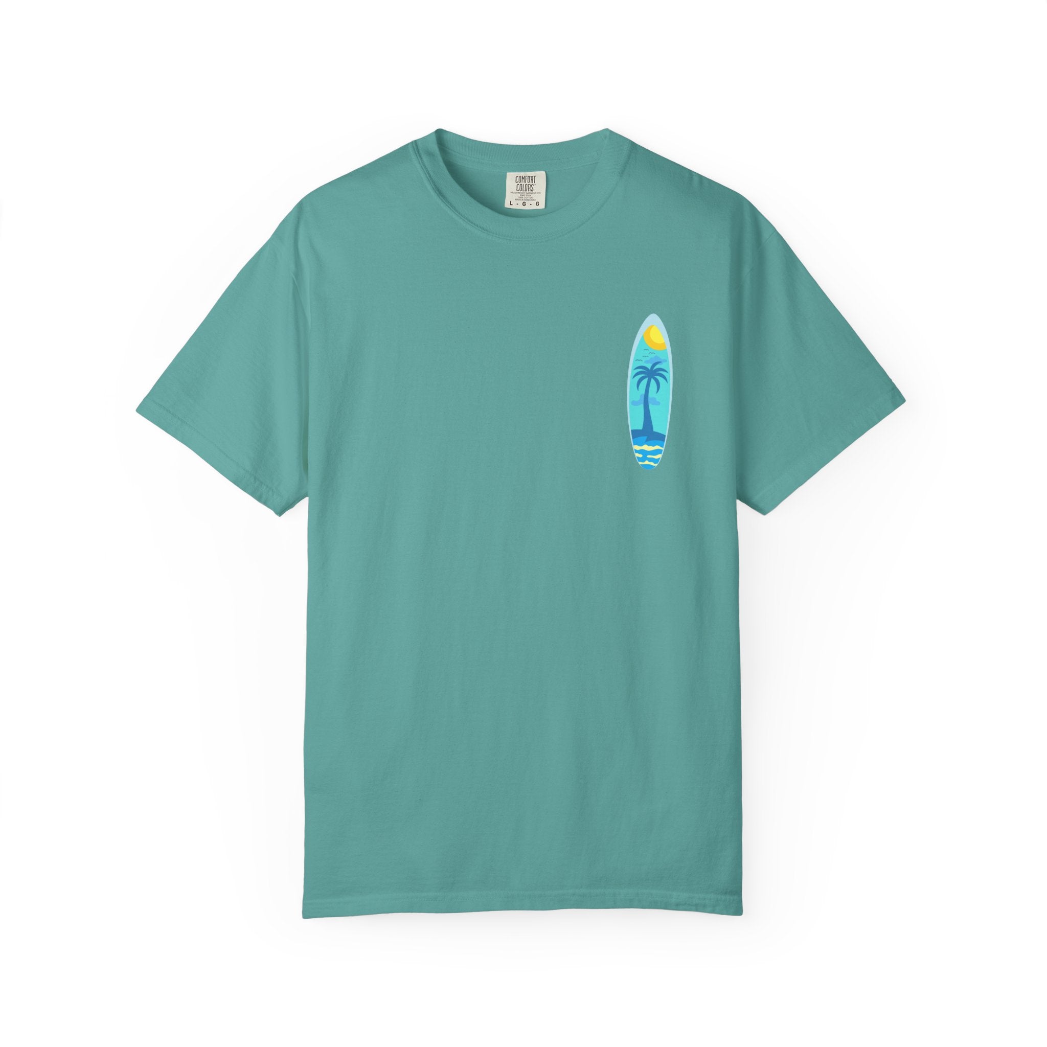 Surfing Graphic T-Shirt Tropical Surfboard Design
