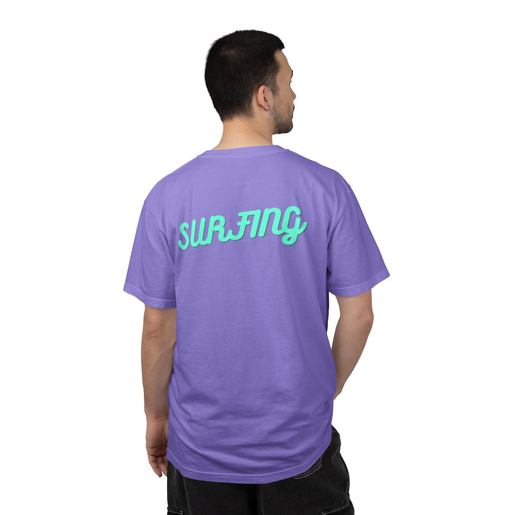 California Beach Surf T-Shirt  Retro Palm Trees & ‘SURFING’ Graphic