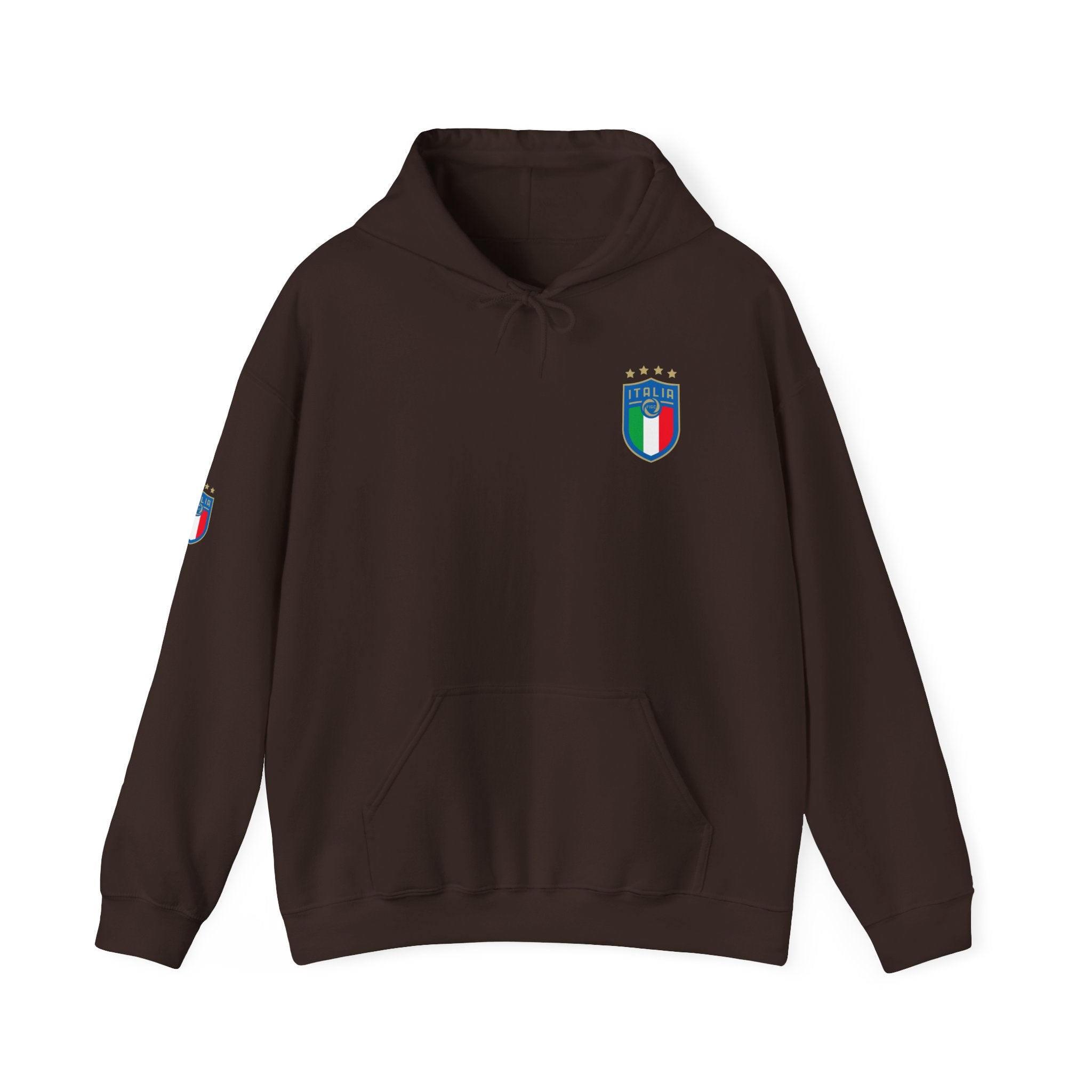 Italia Crest Hoodie Italian Flag Soccer Pullover