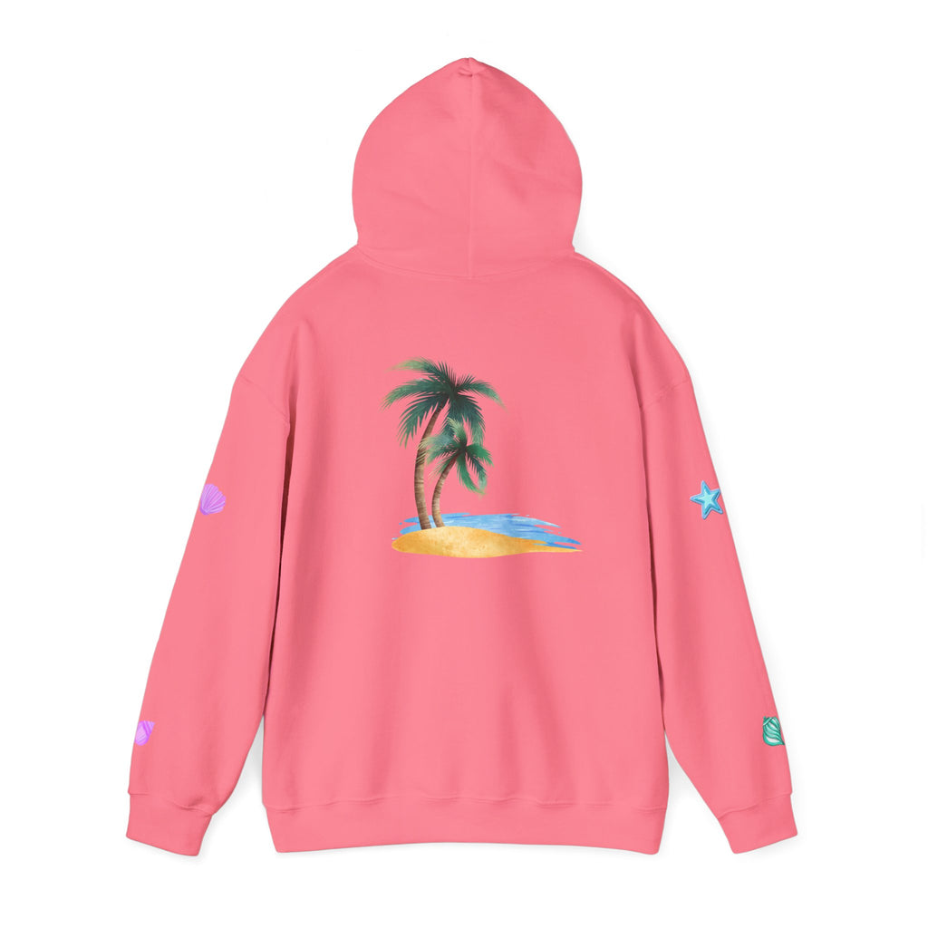 California Palm Tree Hoodie | Beach Island Graphic, Sleeve Icons