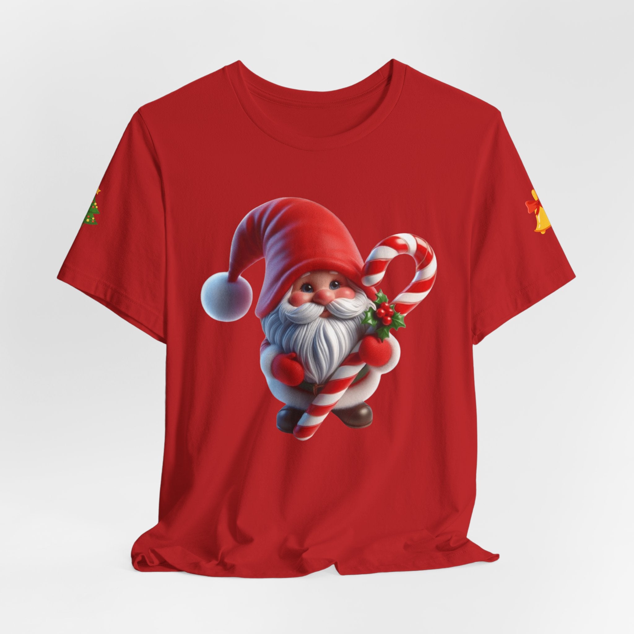 Candy Cane Gnome T-Shirt Christmas Santa Elf Tee
