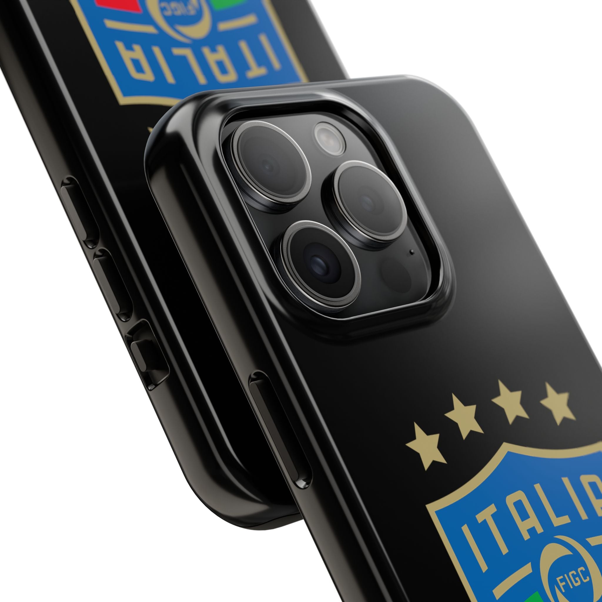 Italia Shield Tough Phone Case  Italian Flag Soccer Crest with Four Stars