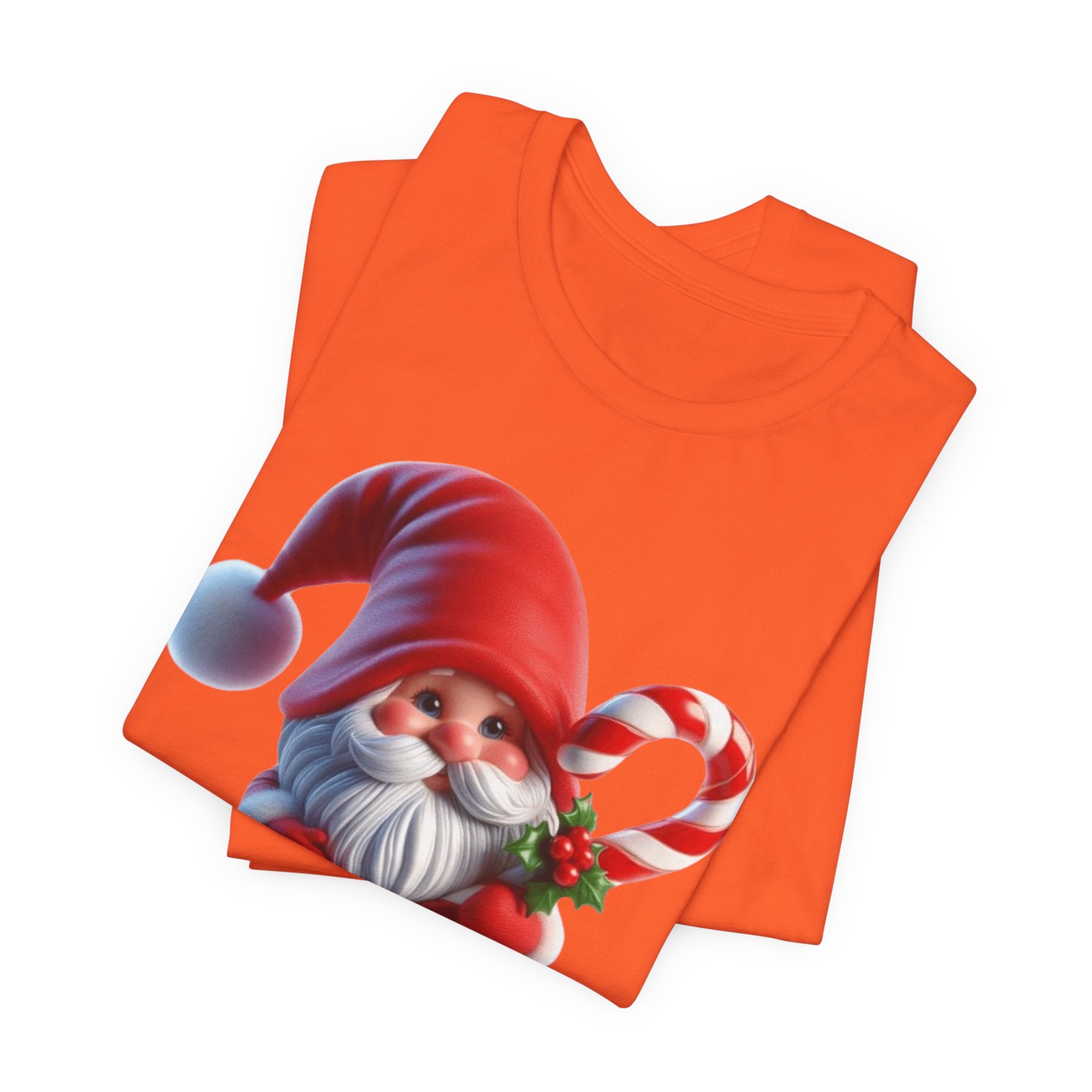 Candy Cane Gnome T-Shirt Christmas Santa Elf Tee