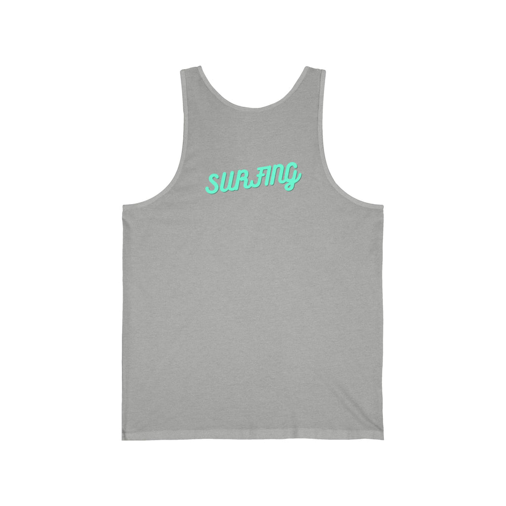 Surfboard Graphic Tank Top Tropical Sunset Surfing Design