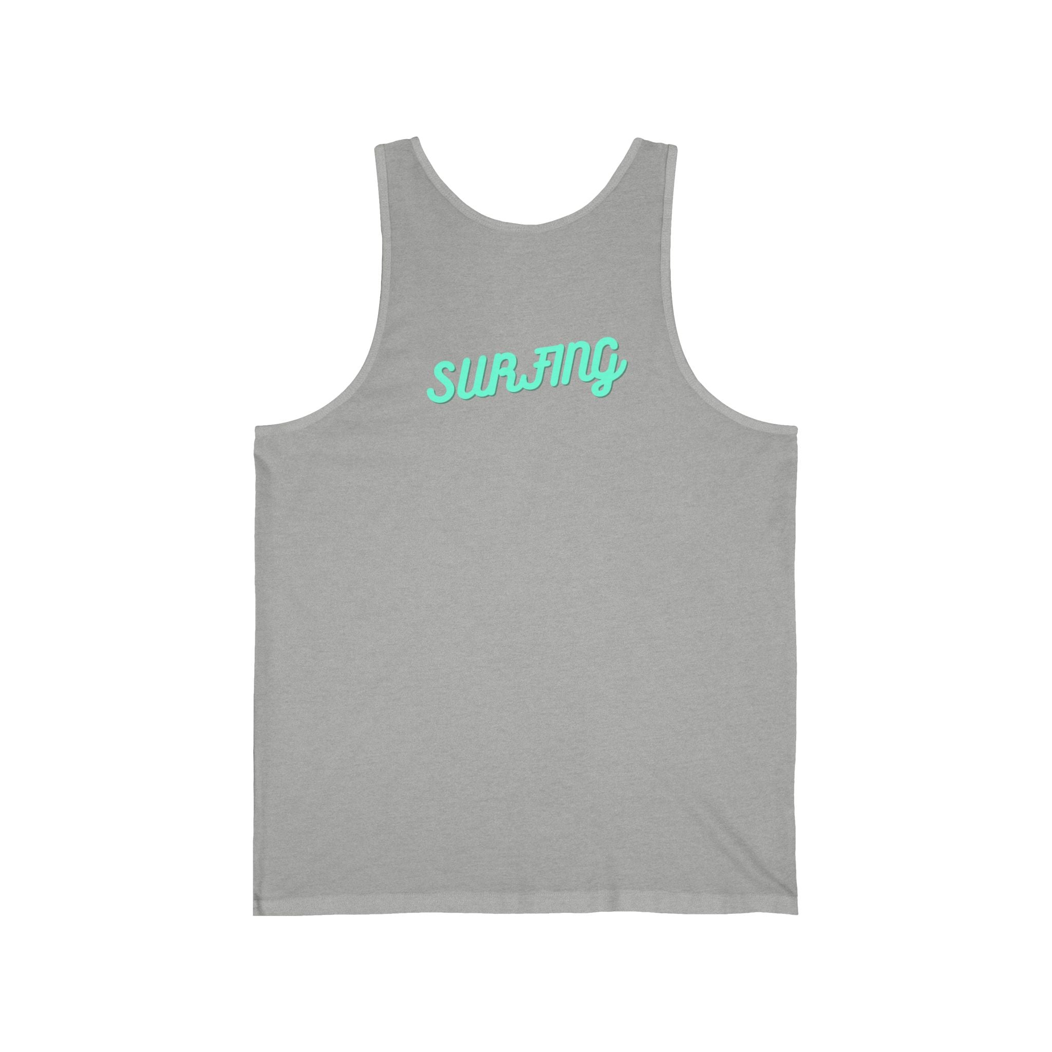Surfboard Graphic Tank Top Tropical Sunset Surfing Design