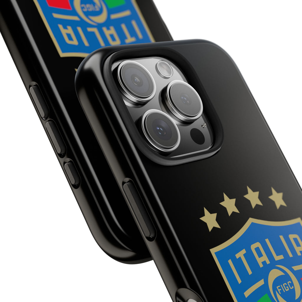 Italia Shield Tough Phone Case  Italian Flag Soccer Crest with Four Stars
