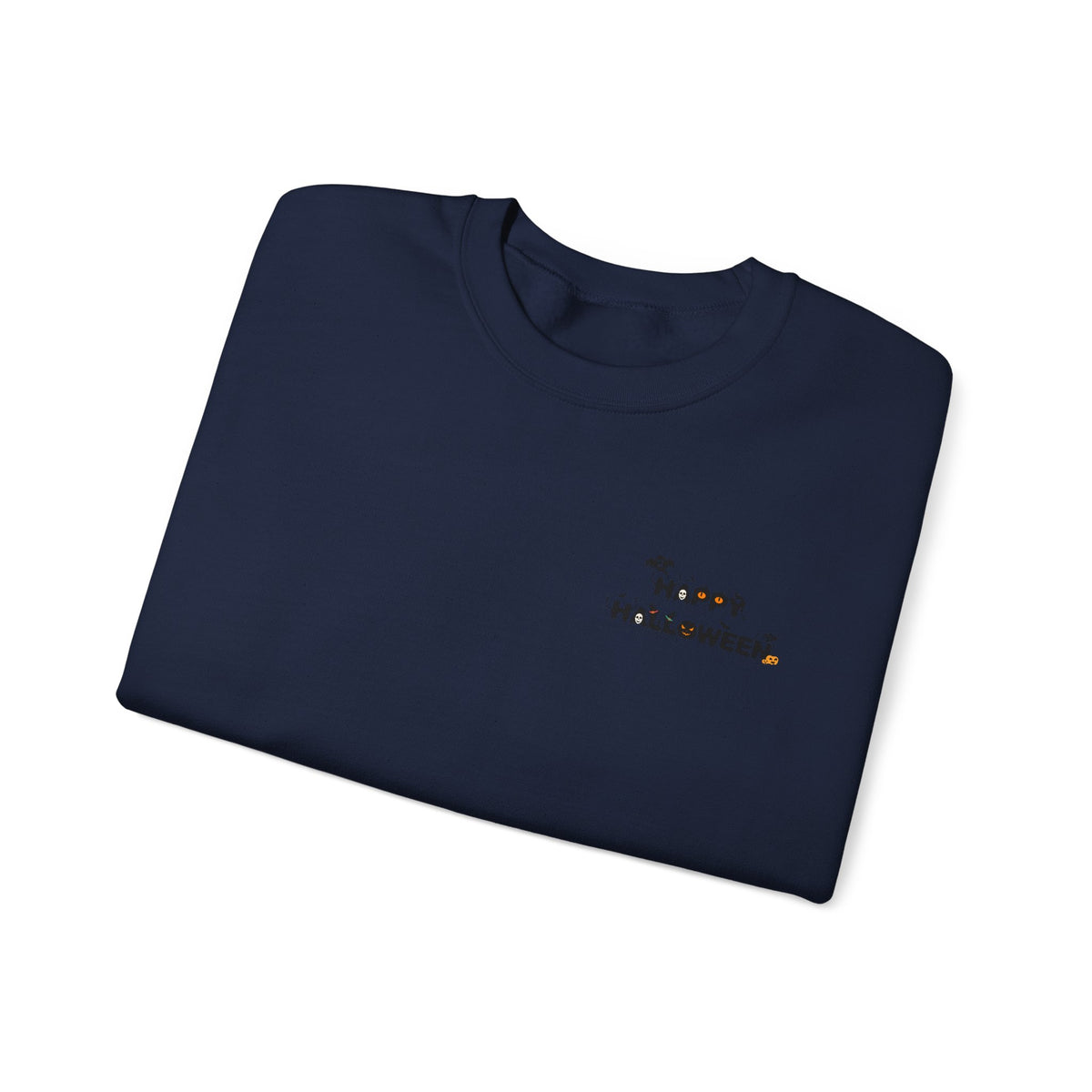 Halloween Candy Crewneck Sweatshirt — 'Happy Halloween' Jack-o'-Lantern & Candy Design