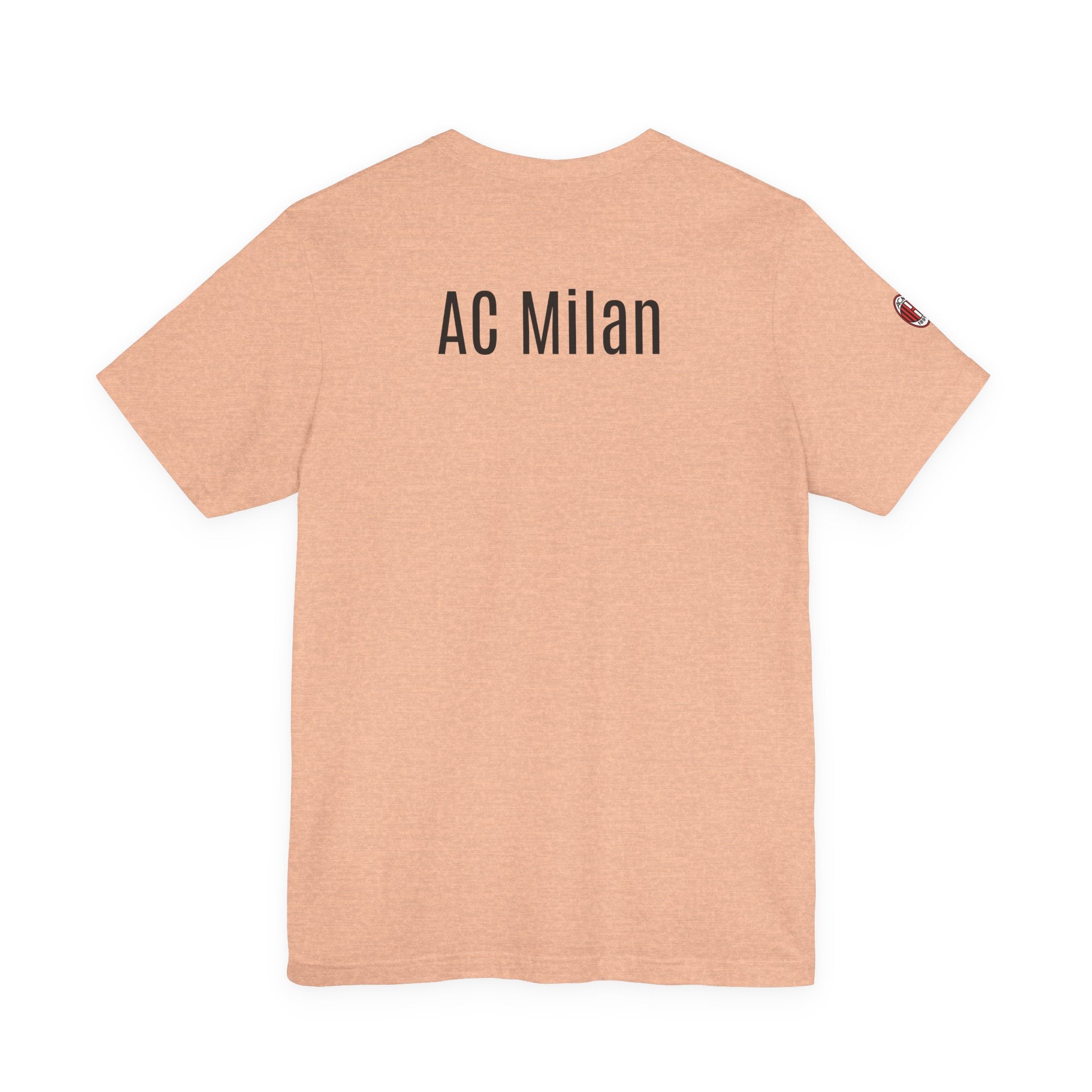 AC Milan Crest T-Shirt Minimal Soccer Tee with 'AC Milan' Back Print
