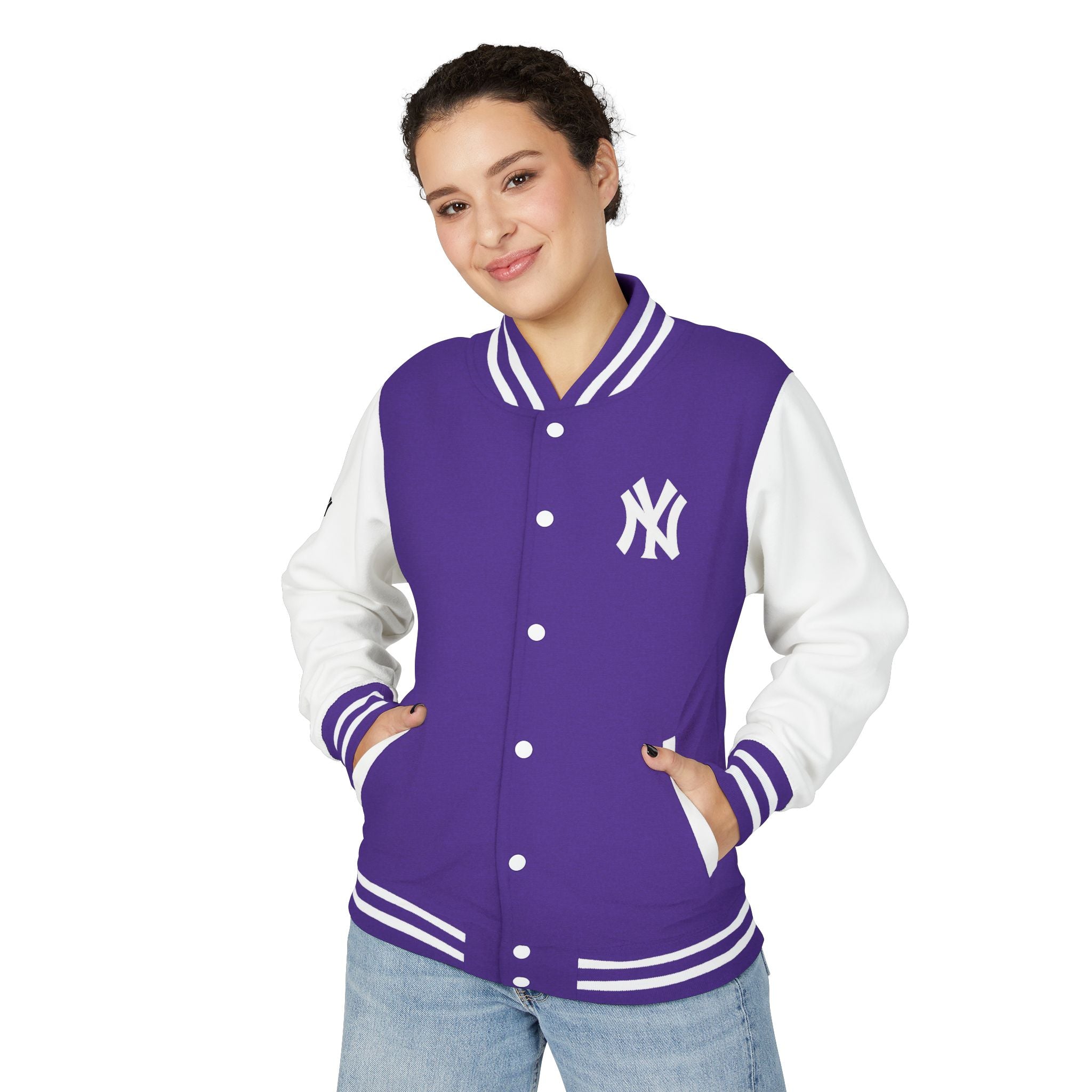 New York Letterman Jacket Varsity Style Red & White Baseball Jacket
