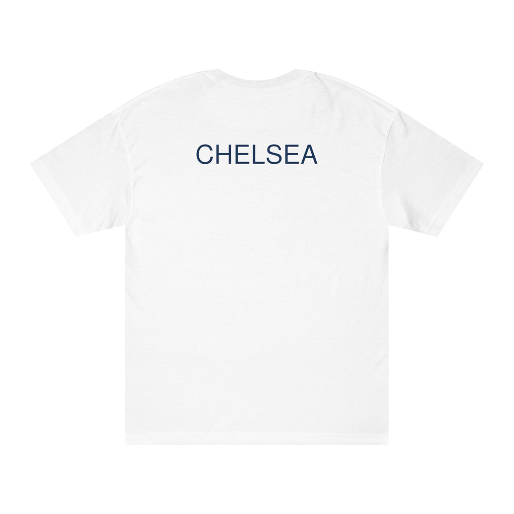 Chelsea Football Club Tee Minimal Crest Front & CHELSEA Back