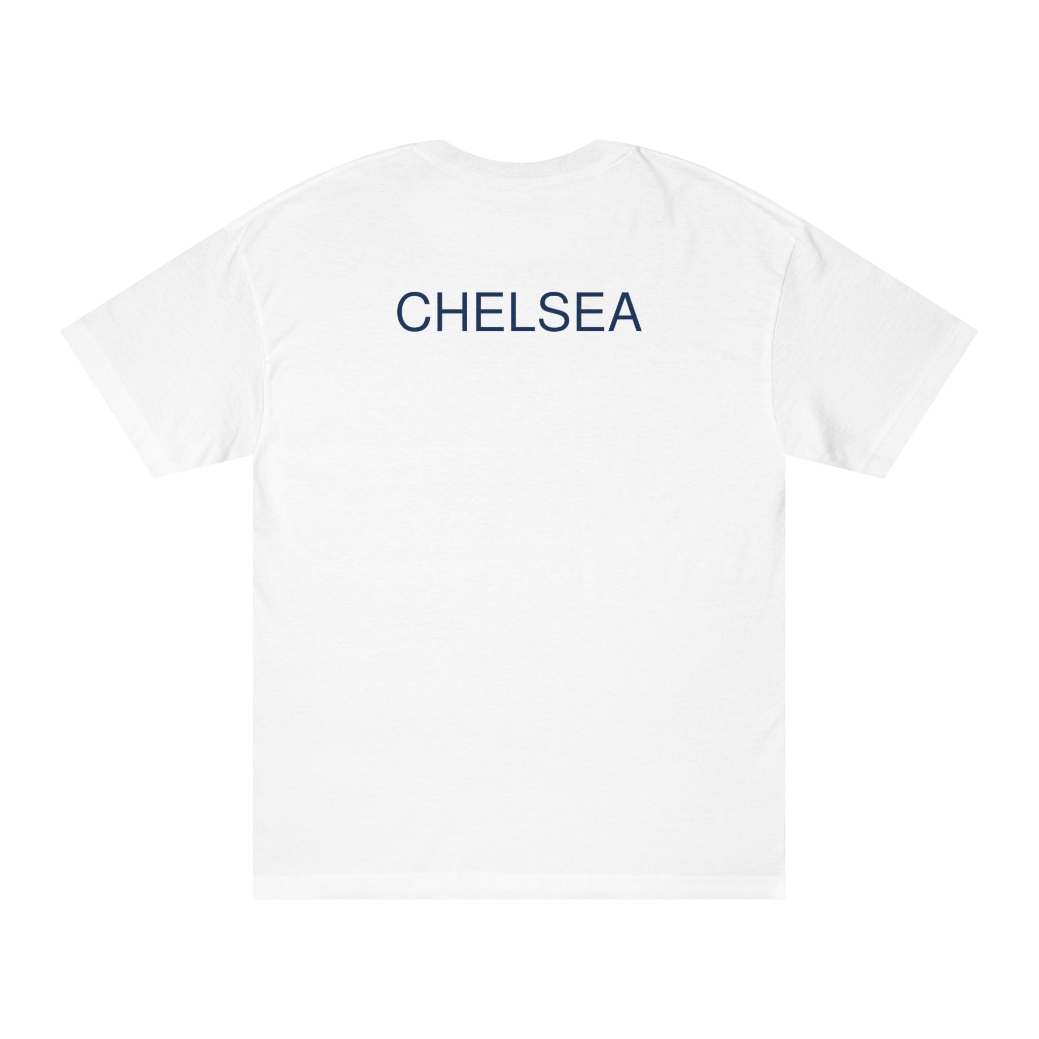 Chelsea Football Club Tee Minimal Crest Front & CHELSEA Back