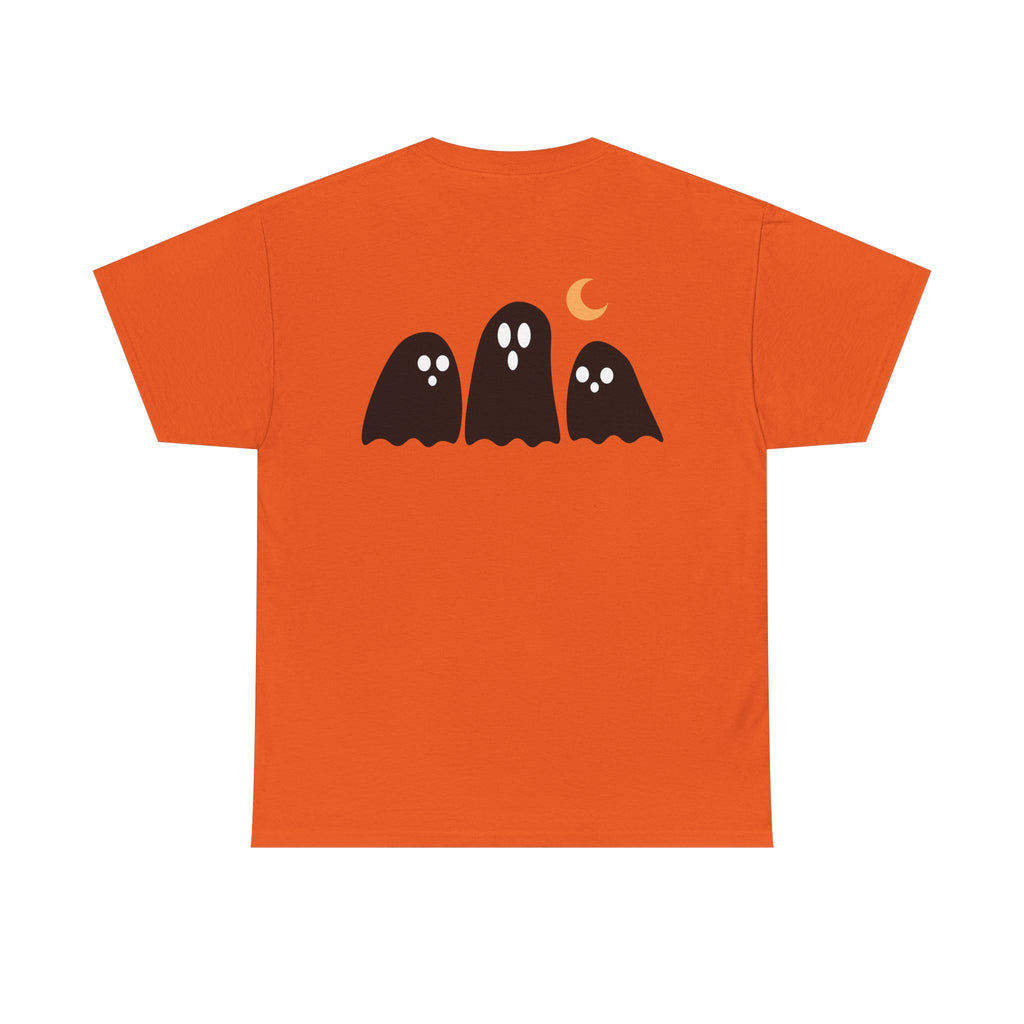 Spooky Ghost Halloween Cotton T-Shirt, Autumn Fashion Surprise for Women and Men, Unisex Tee, Scary Ghost Tee, Halloween Shirt, Fall Fashion