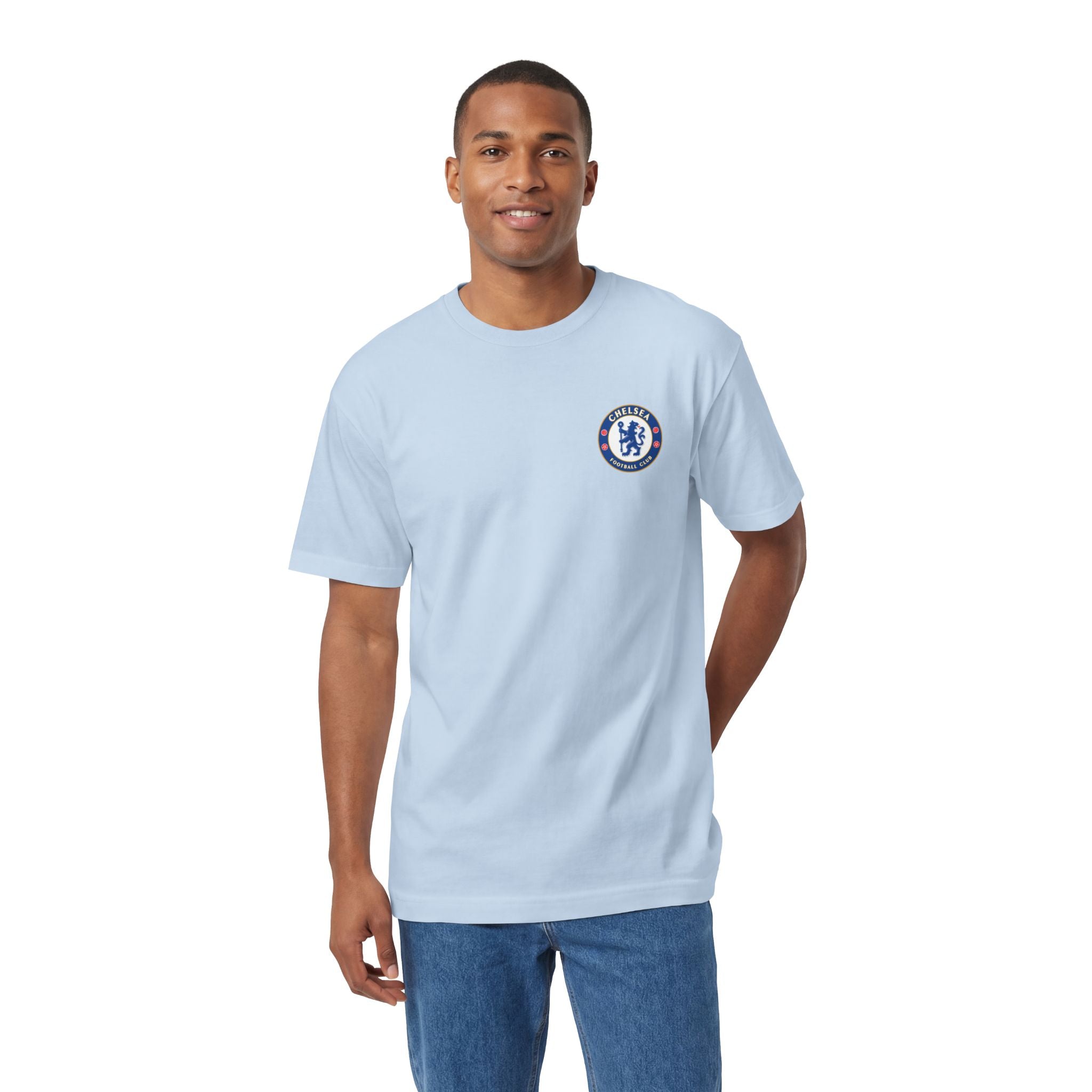 Chelsea Football Club Tee Minimal Crest Front & CHELSEA Back