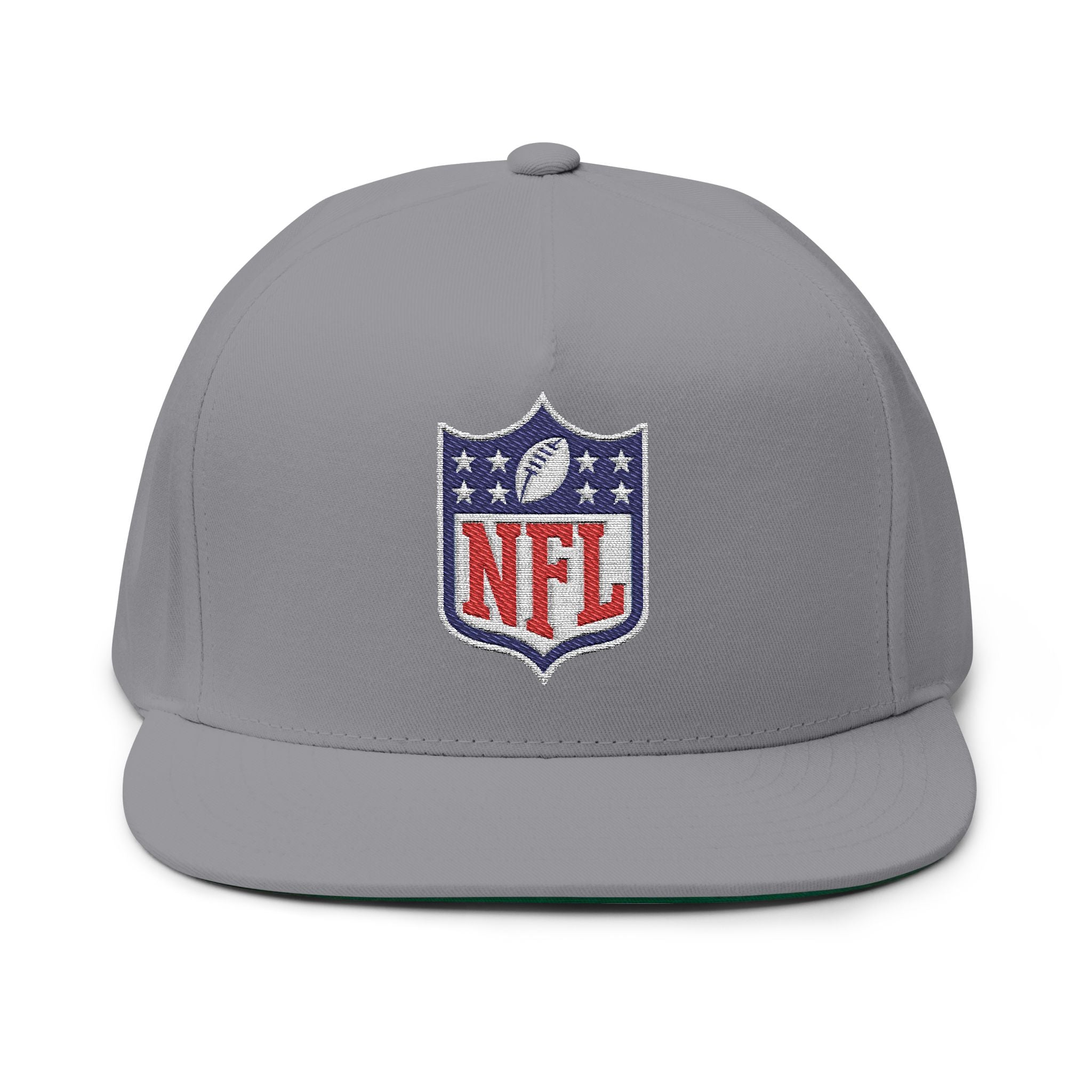 NFL Shield Embroidered Snapback Flat Bill Cap