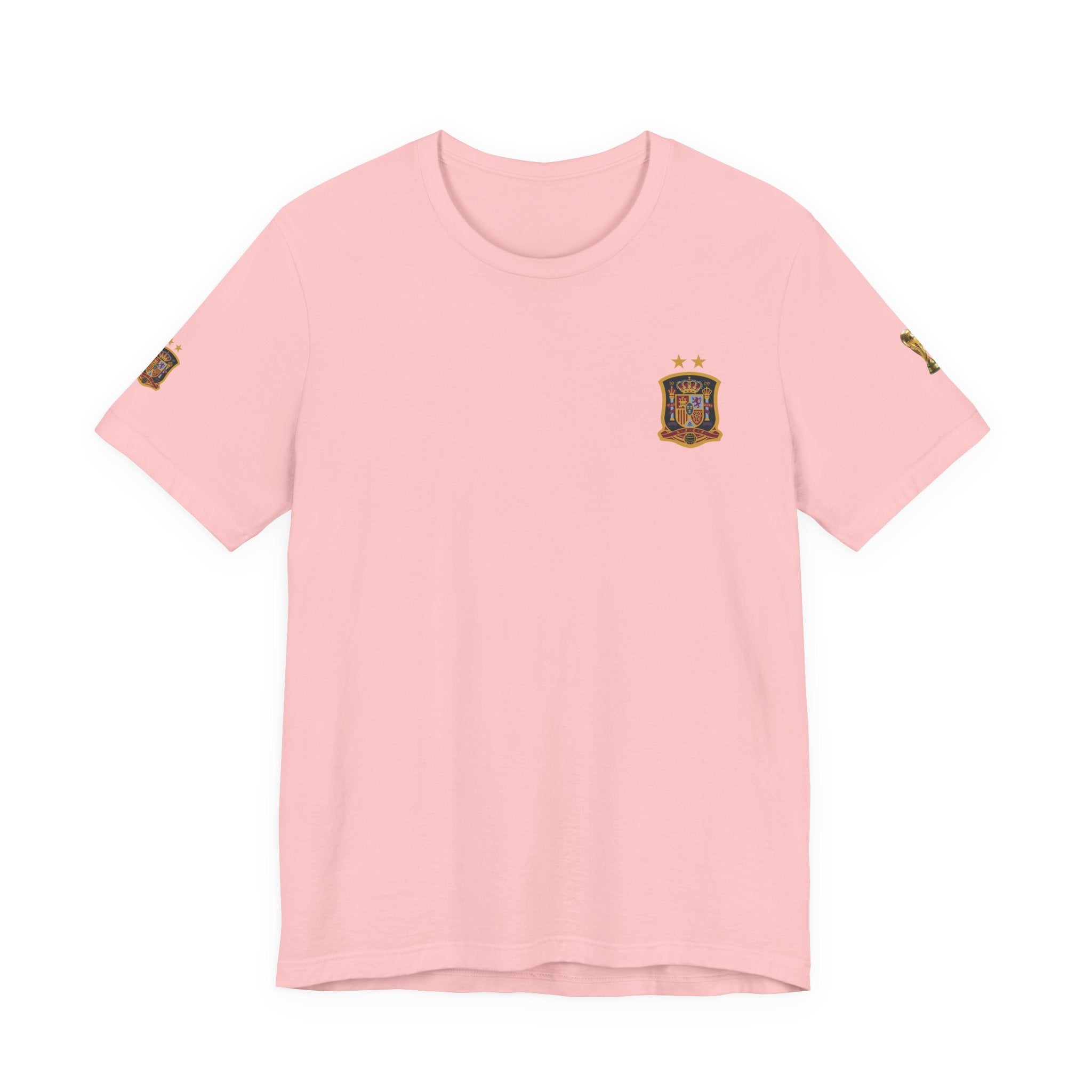World Cup Trophy Soccer Tee  Spain Crest Short Sleeve