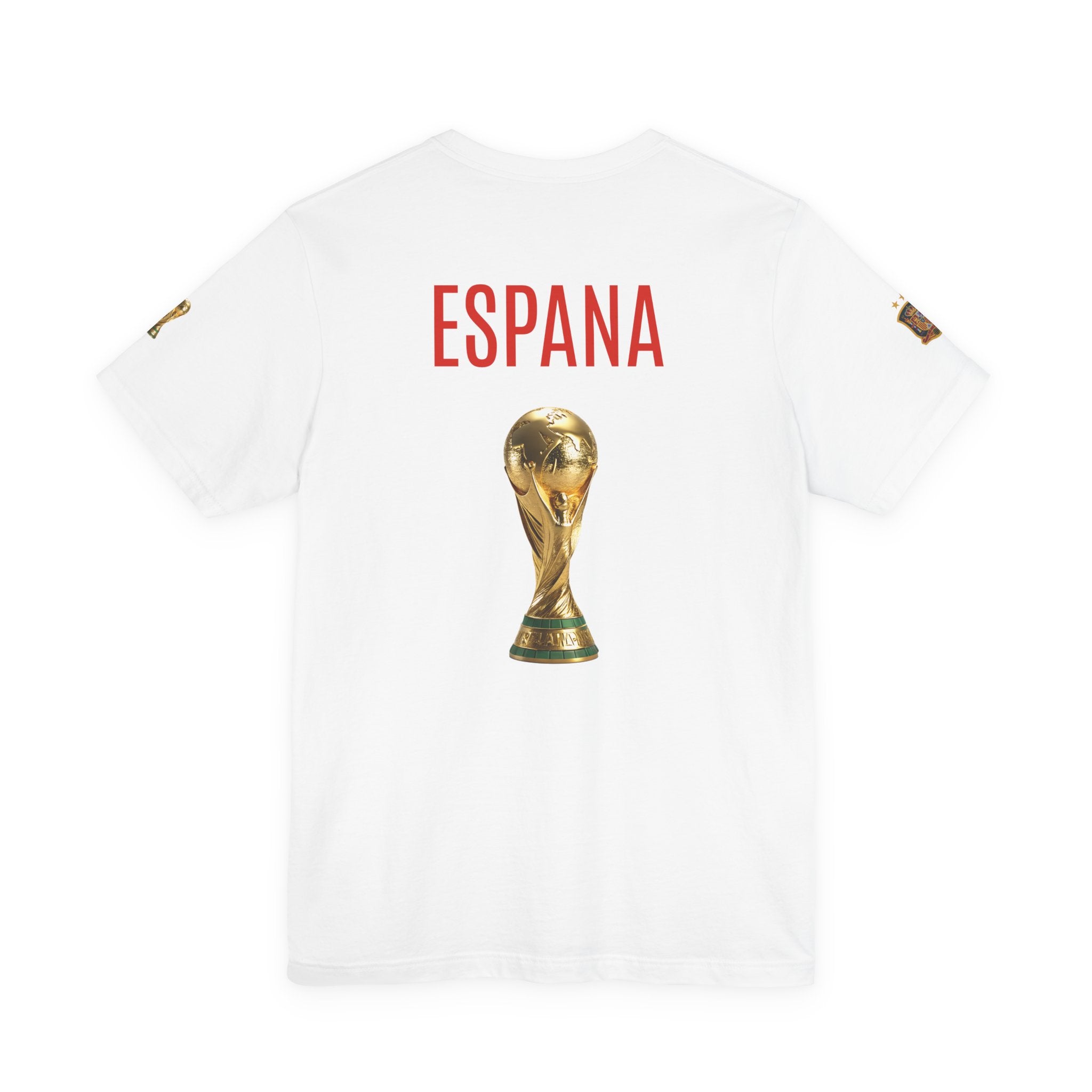 World Cup Trophy Soccer Tee  Spain Crest Short Sleeve