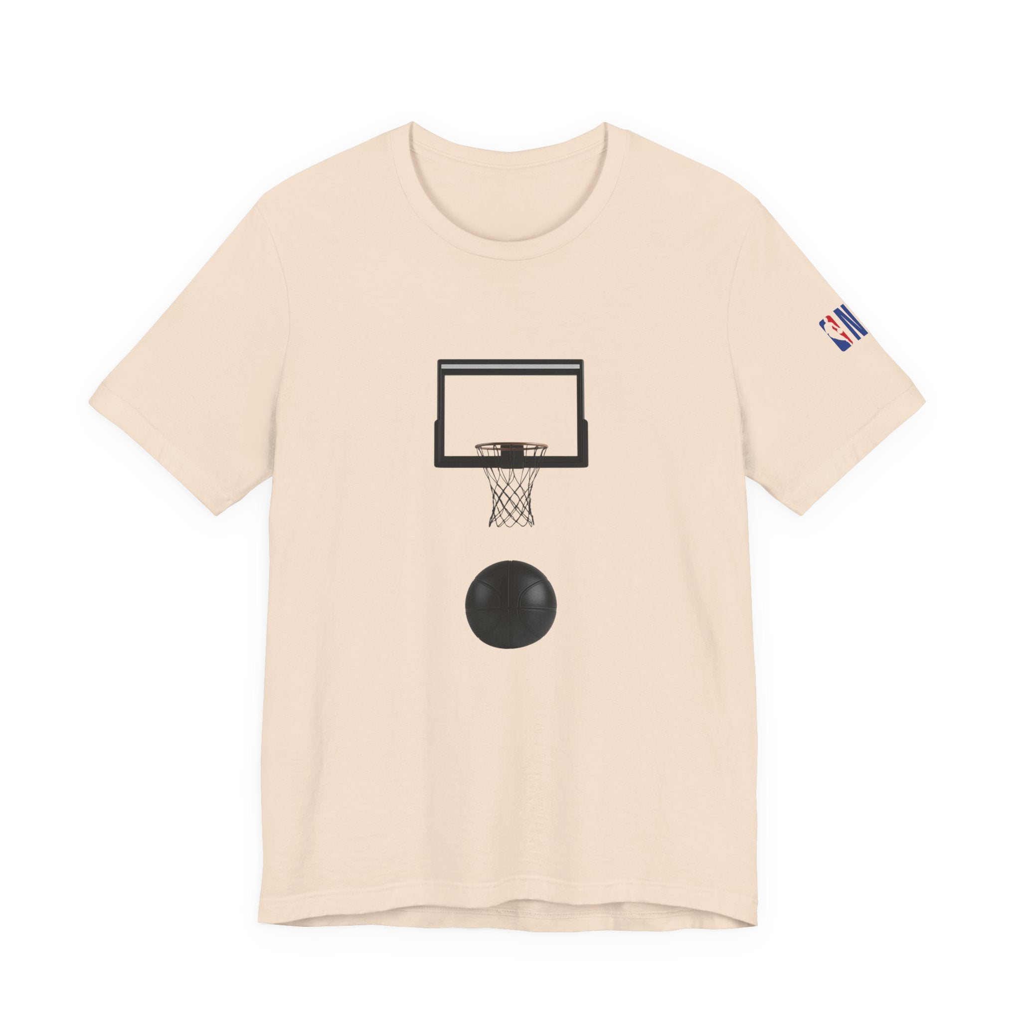Basketball Silhouette Tee Hoop and Dunk Action