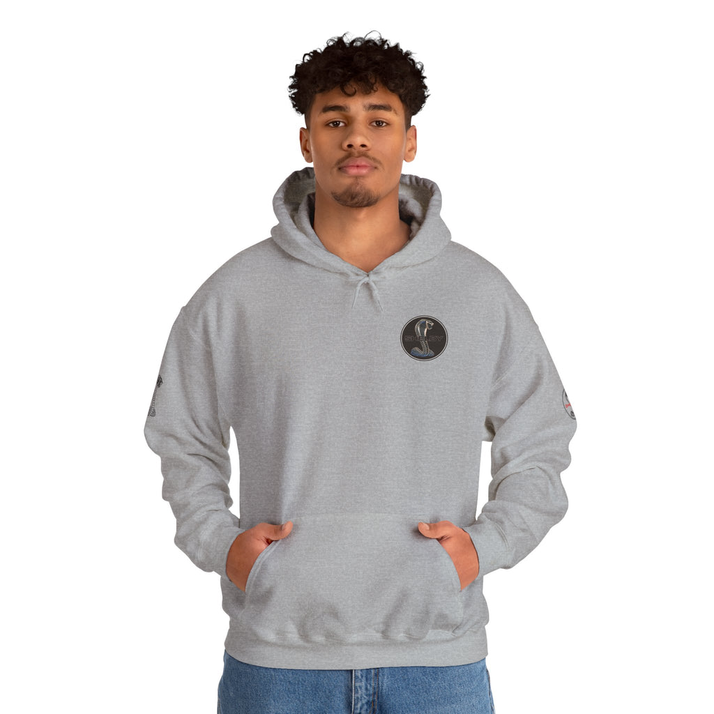 Classic Mustang Hoodie  Vintage Blue Pony Car Pullover