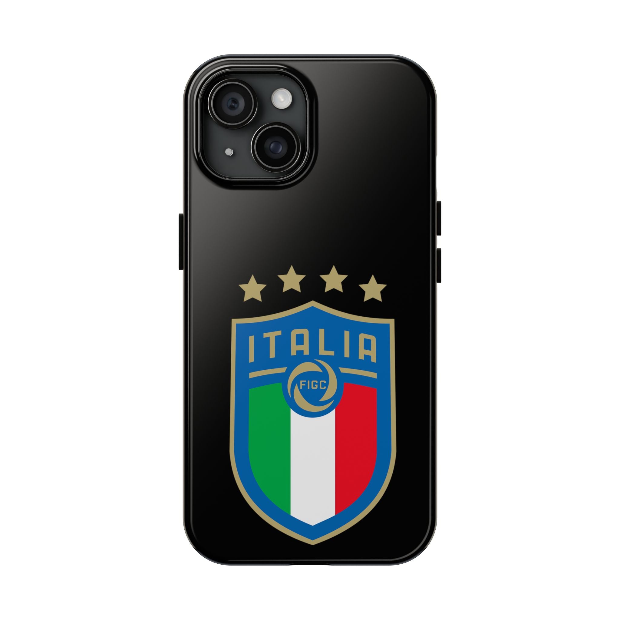Italia Shield Tough Phone Case  Italian Flag Soccer Crest with Four Stars