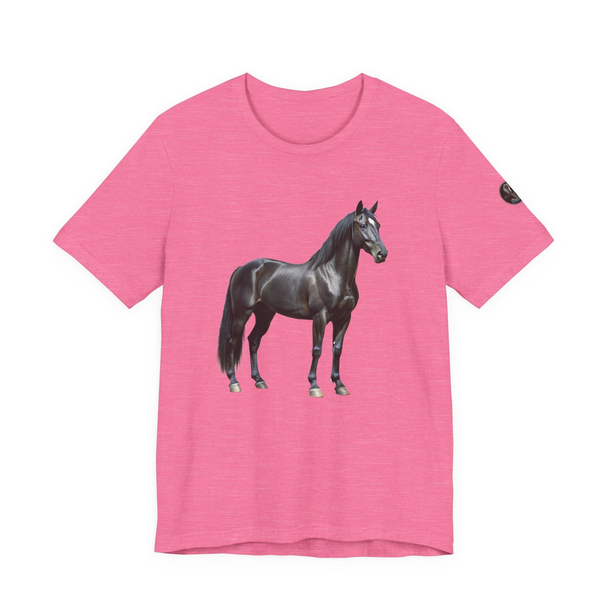 Black Mustang Horse and Classic Mustang Car Tee | Vintage Muscle Car Shirt