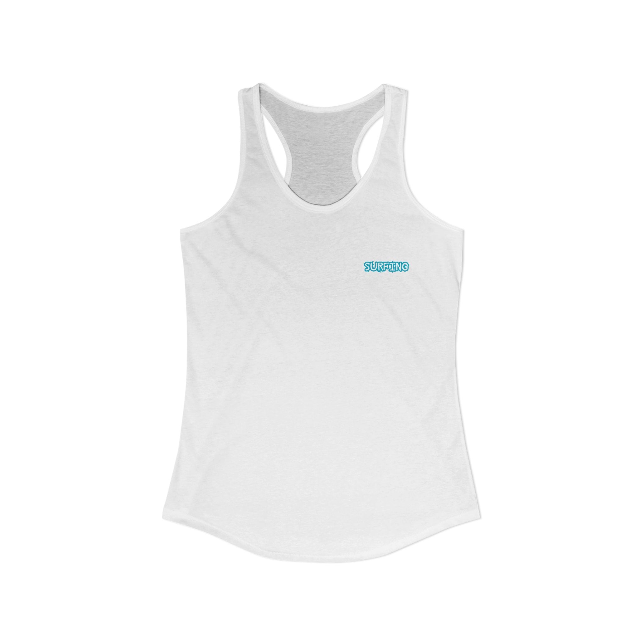 Women's Racerback Tank  Surfing Athlete Graphic