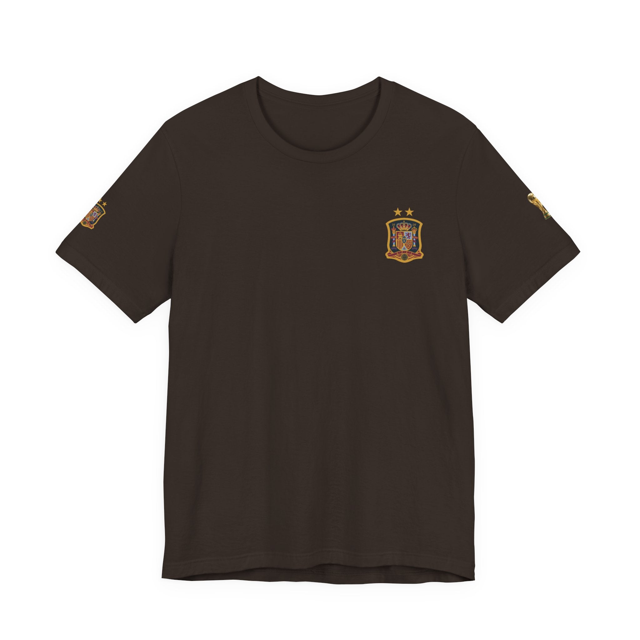 World Cup Trophy Soccer Tee  Spain Crest Short Sleeve