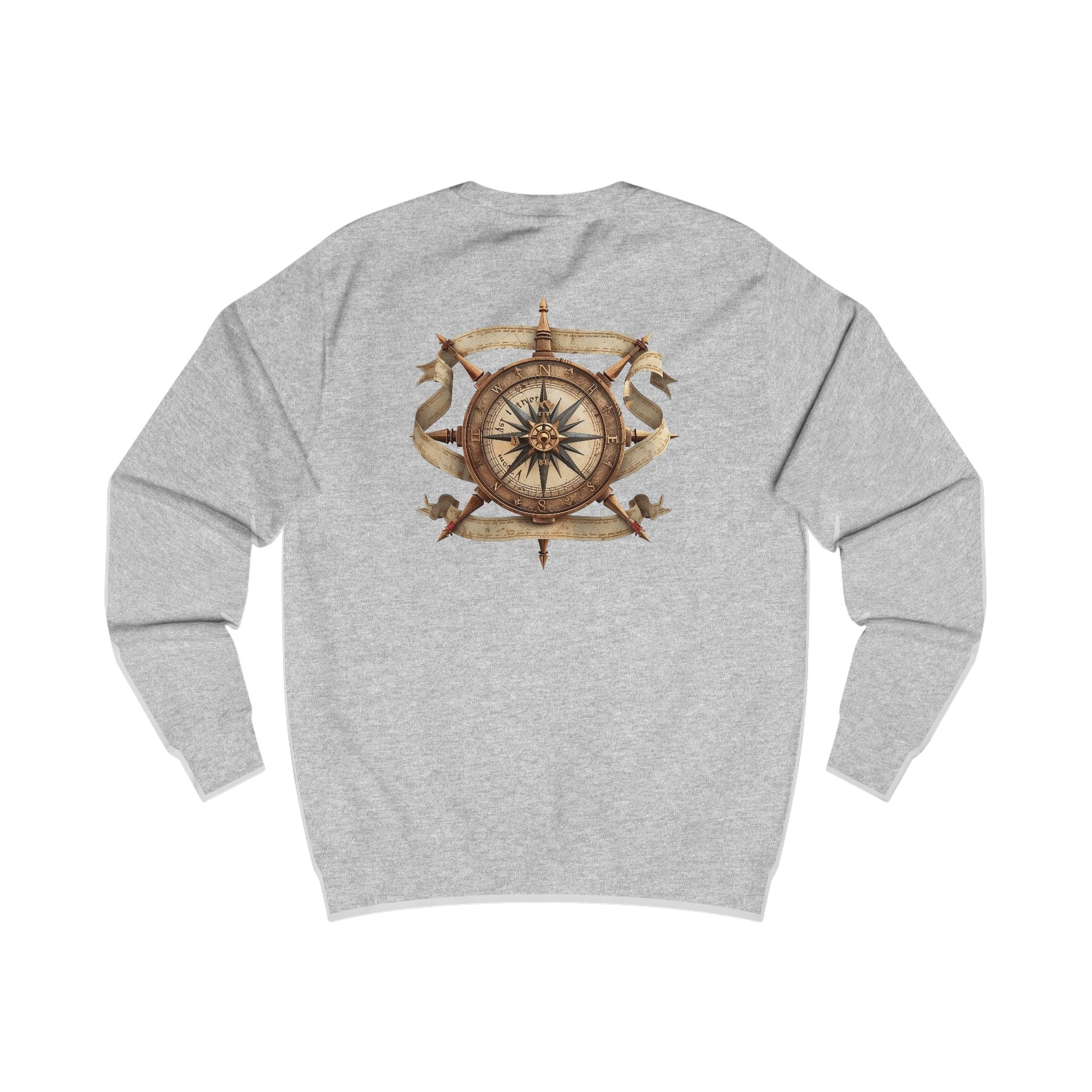 Nautical Compass Sweatshirt — Vintage Maritime Crewneck