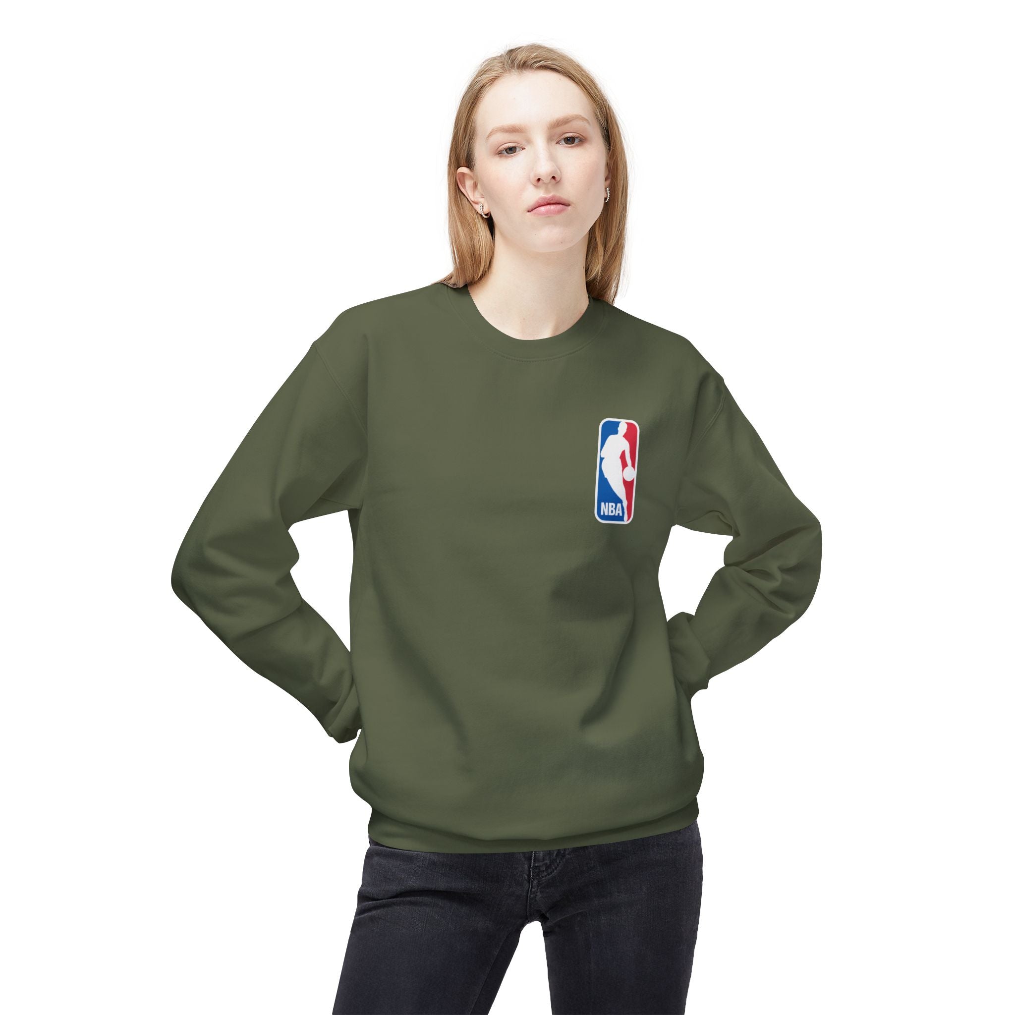 NBA Logo Sweatshirt | Basketball Logo Crewneck, Athletic Fan Apparel