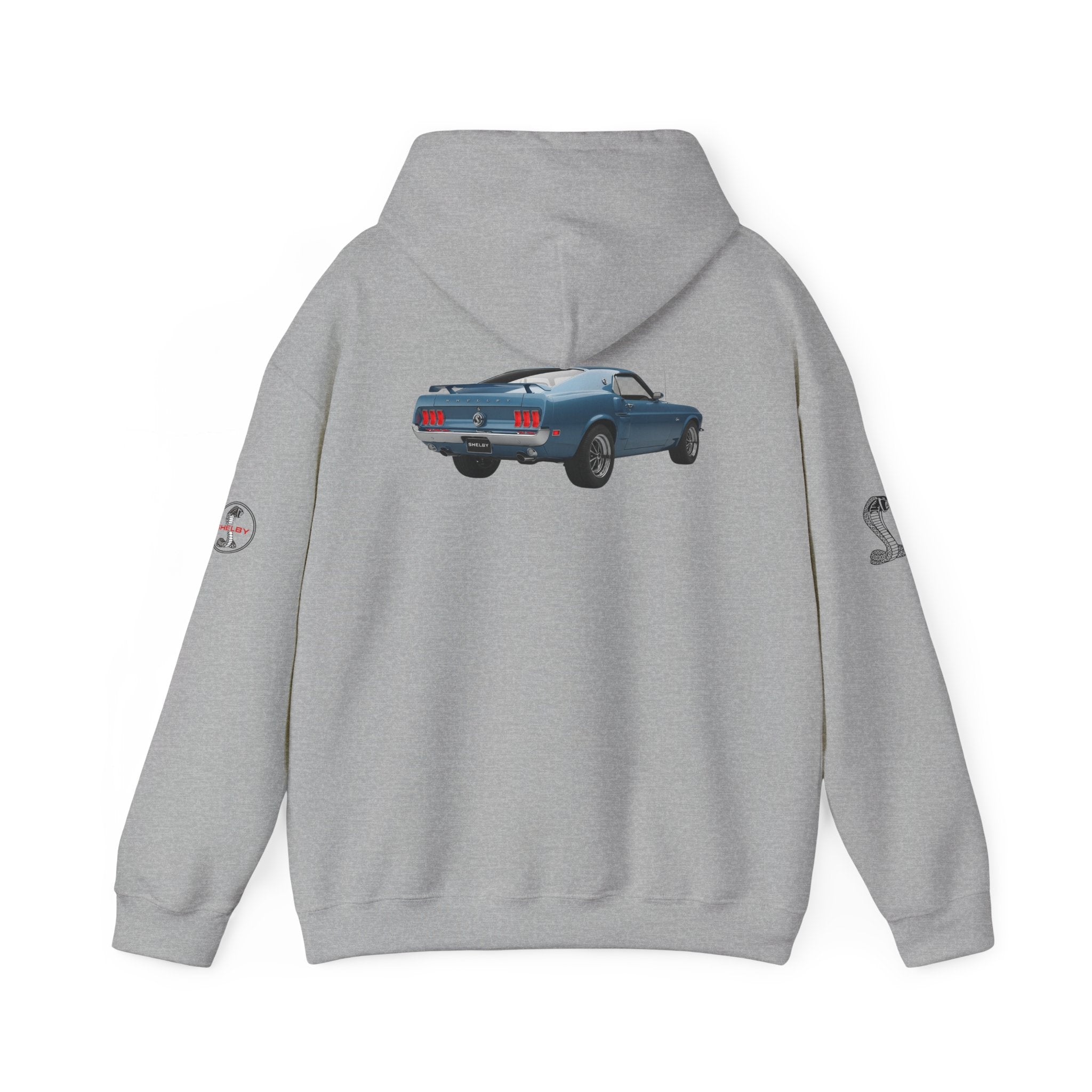 Classic Mustang Hoodie  Vintage Blue Pony Car Pullover