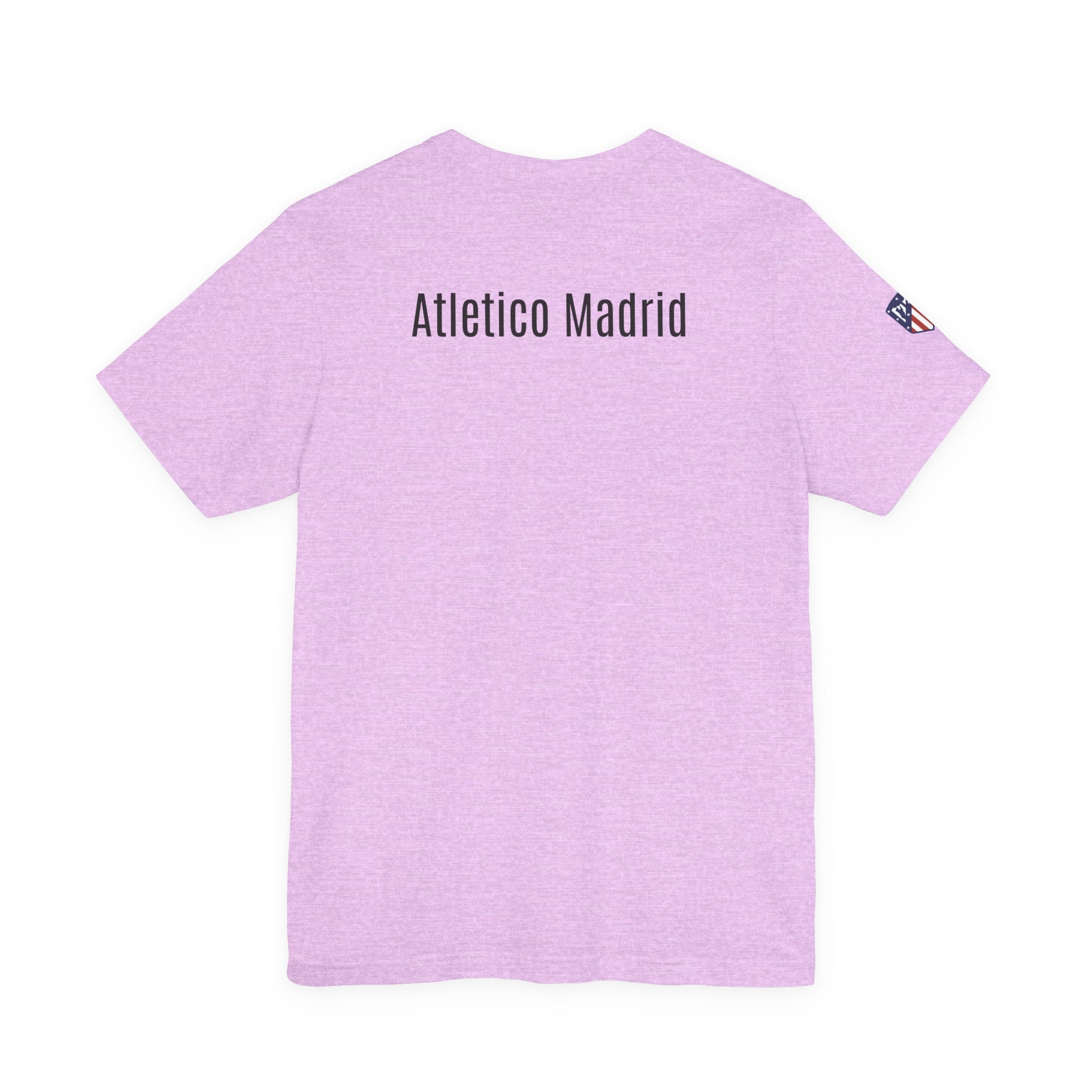 Atletico Madrid Shield T-Shirt Front Chest & Sleeve Logo Soccer Tee