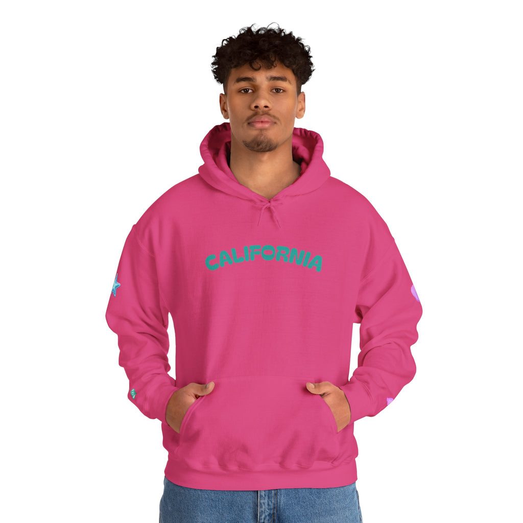 California Palm Tree Hoodie | Beach Island Graphic, Sleeve Icons