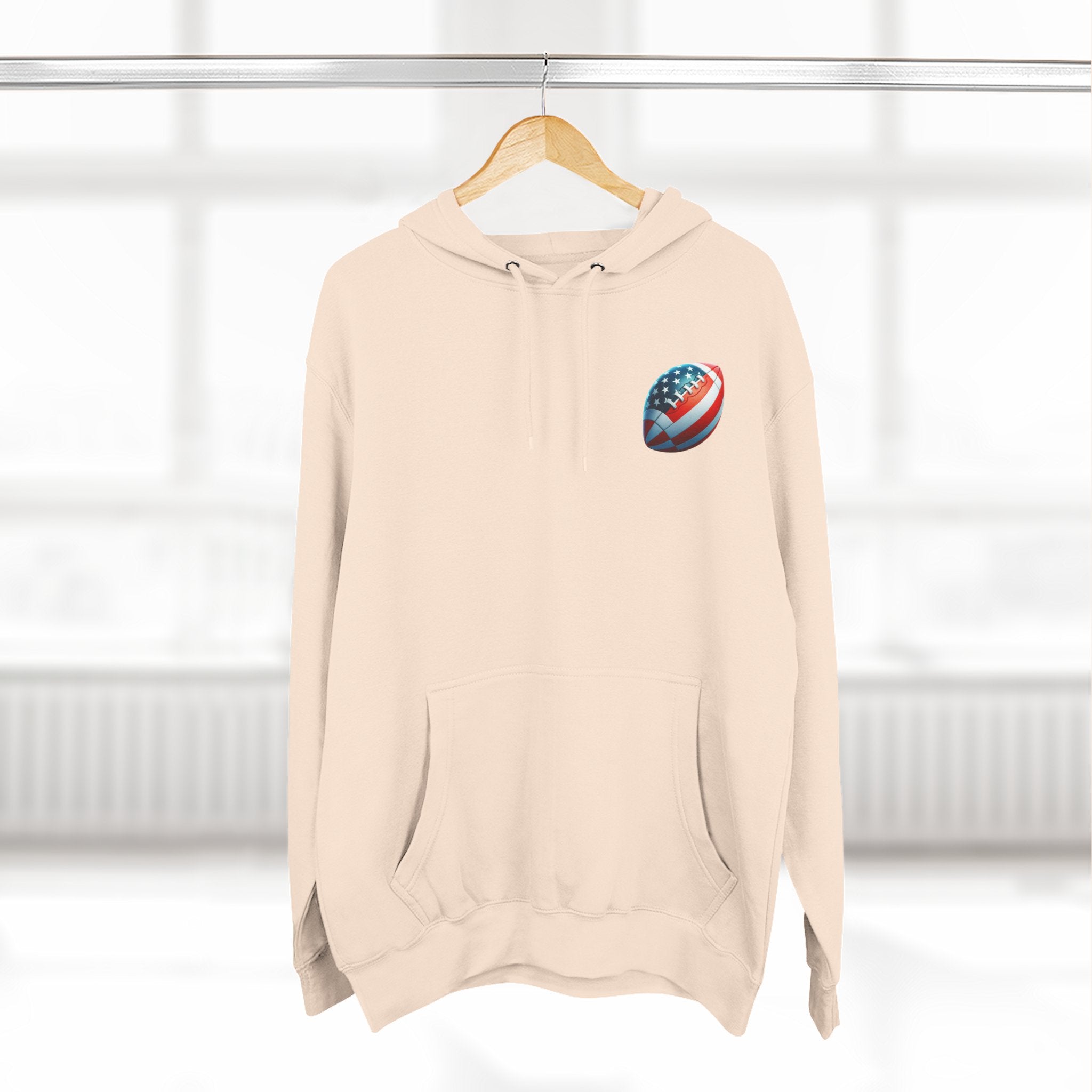Football Helmet Skull Hoodie — Graphic Fleece Pullover for Fans