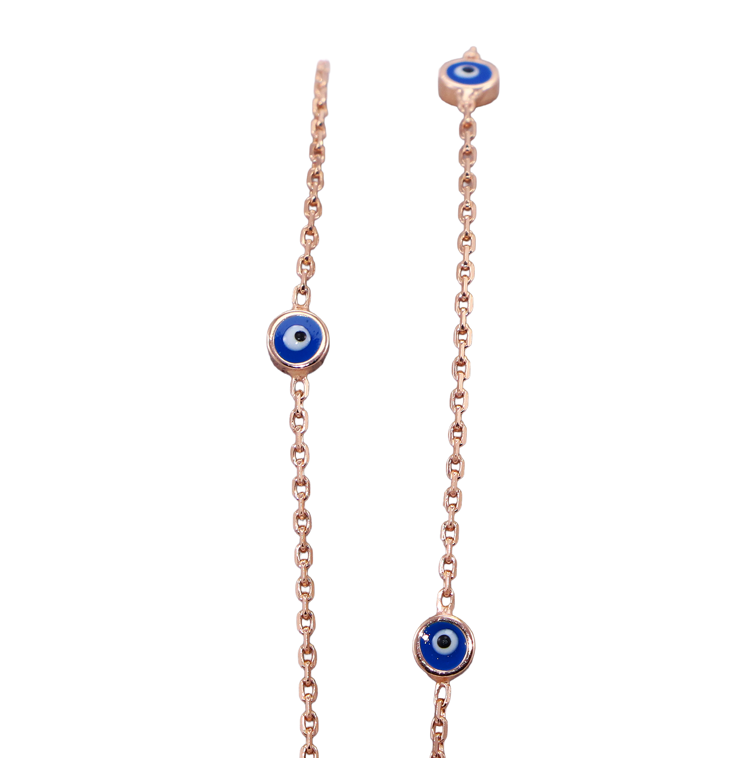 Nazar bead silver 2 row bracelet 925 sterling silver bracelet