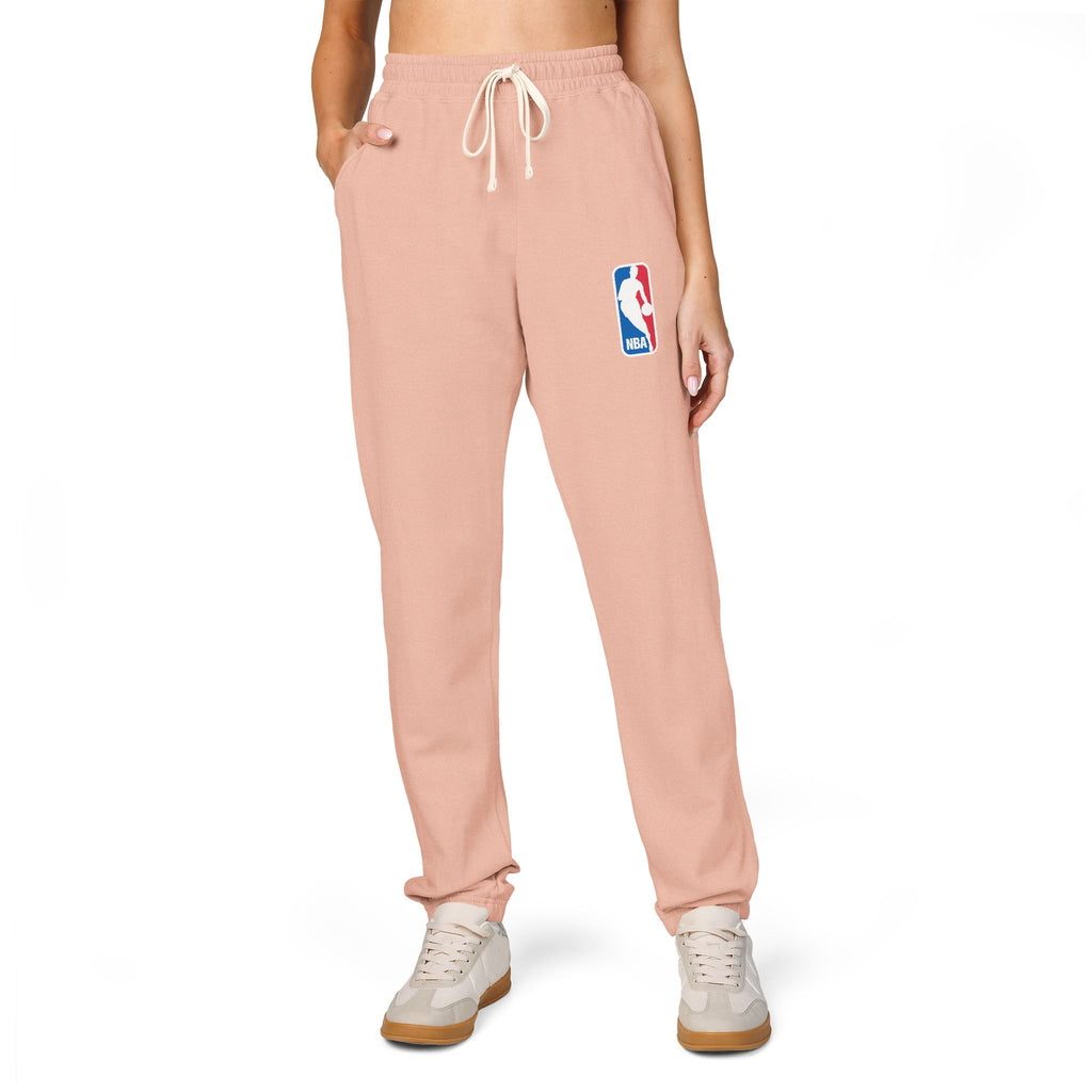 Basketball Logo Sweatpants Fleece Joggers, Garment-Dyed