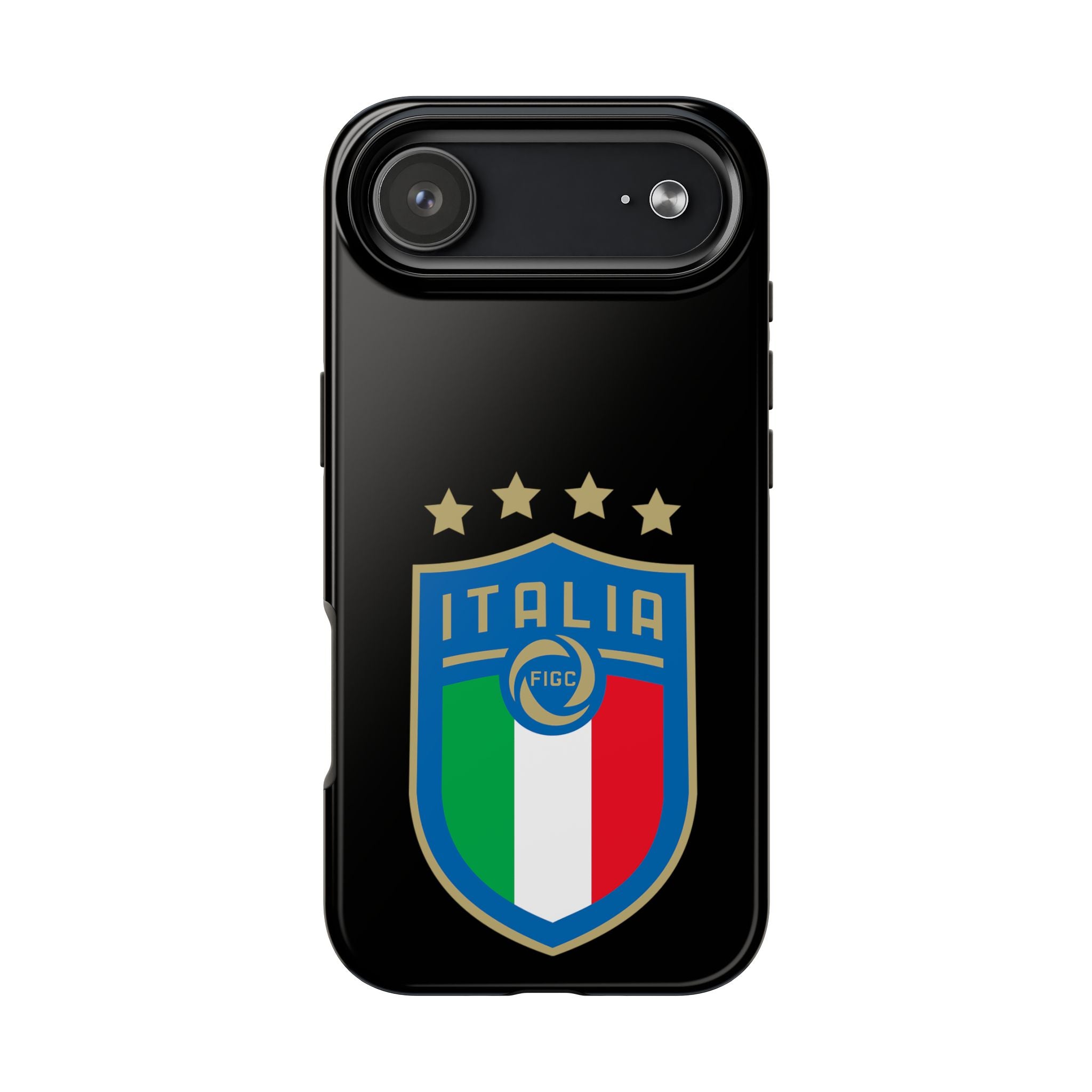 Italia Shield Tough Phone Case  Italian Flag Soccer Crest with Four Stars