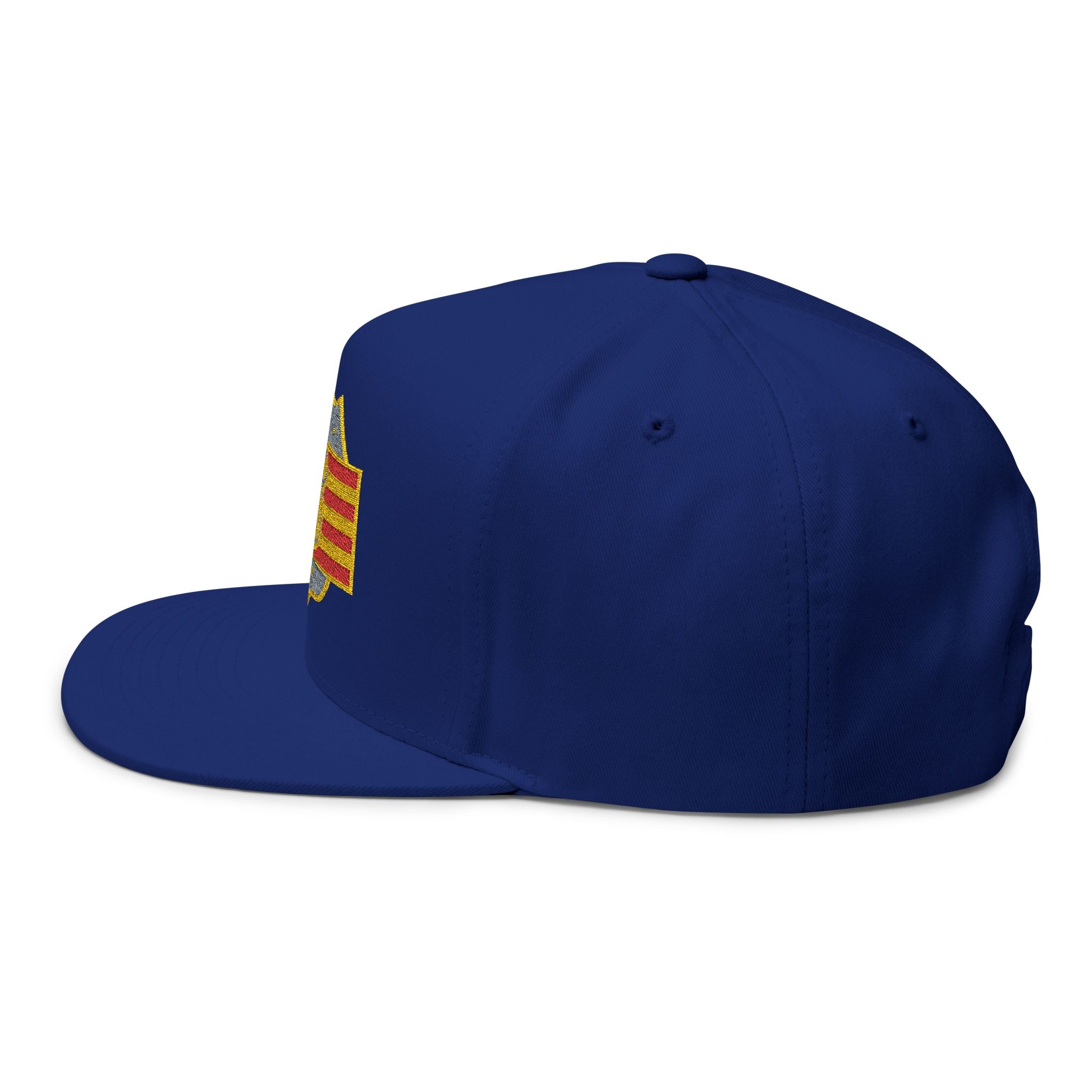 American Flag Route 66 Embroidered Flat Bill Cap