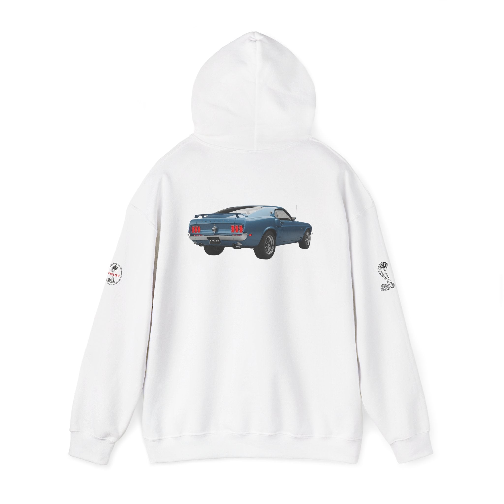 Classic Mustang Hoodie  Vintage Blue Pony Car Pullover
