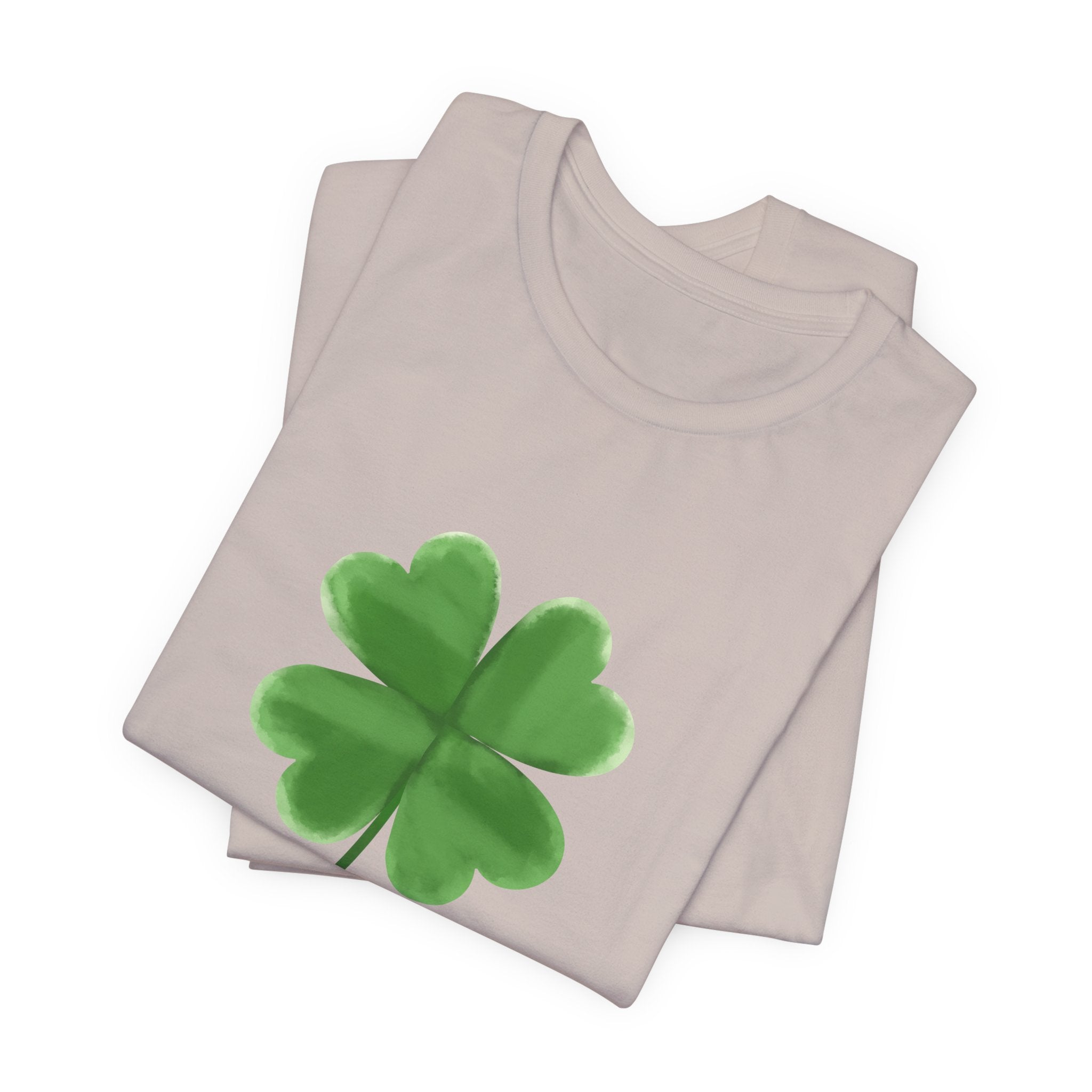 Green Four-Leaf Clover T-Shirt  Lucky Shamrock Tee