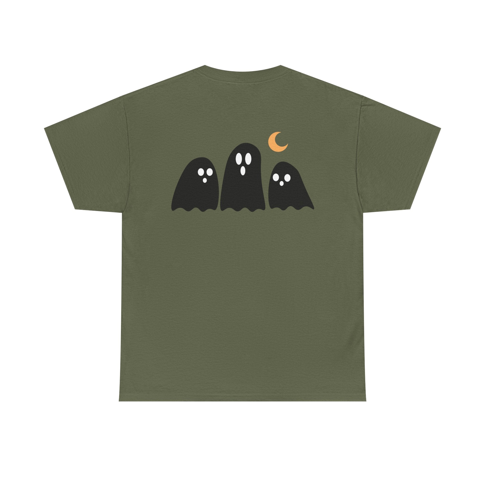 Spooky Ghost Halloween Cotton T-Shirt, Autumn Fashion Surprise for Women and Men, Unisex Tee, Scary Ghost Tee, Halloween Shirt, Fall Fashion