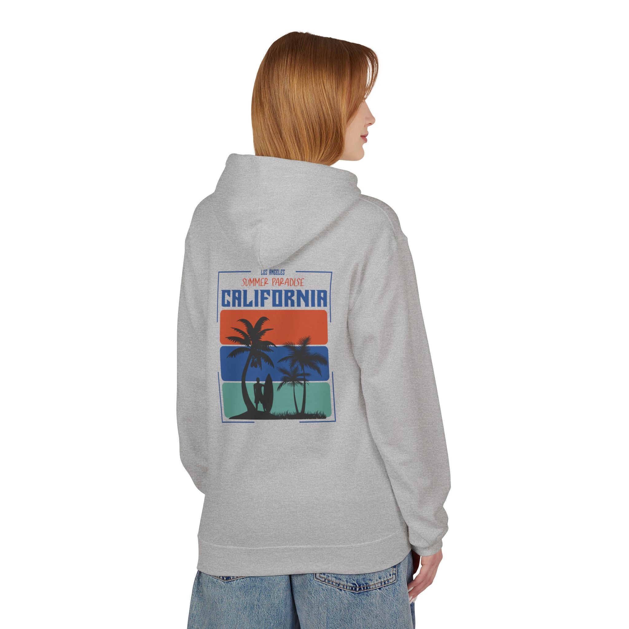 California Sunset Surf Hoodie  Summer Vacation Beach Pullover
