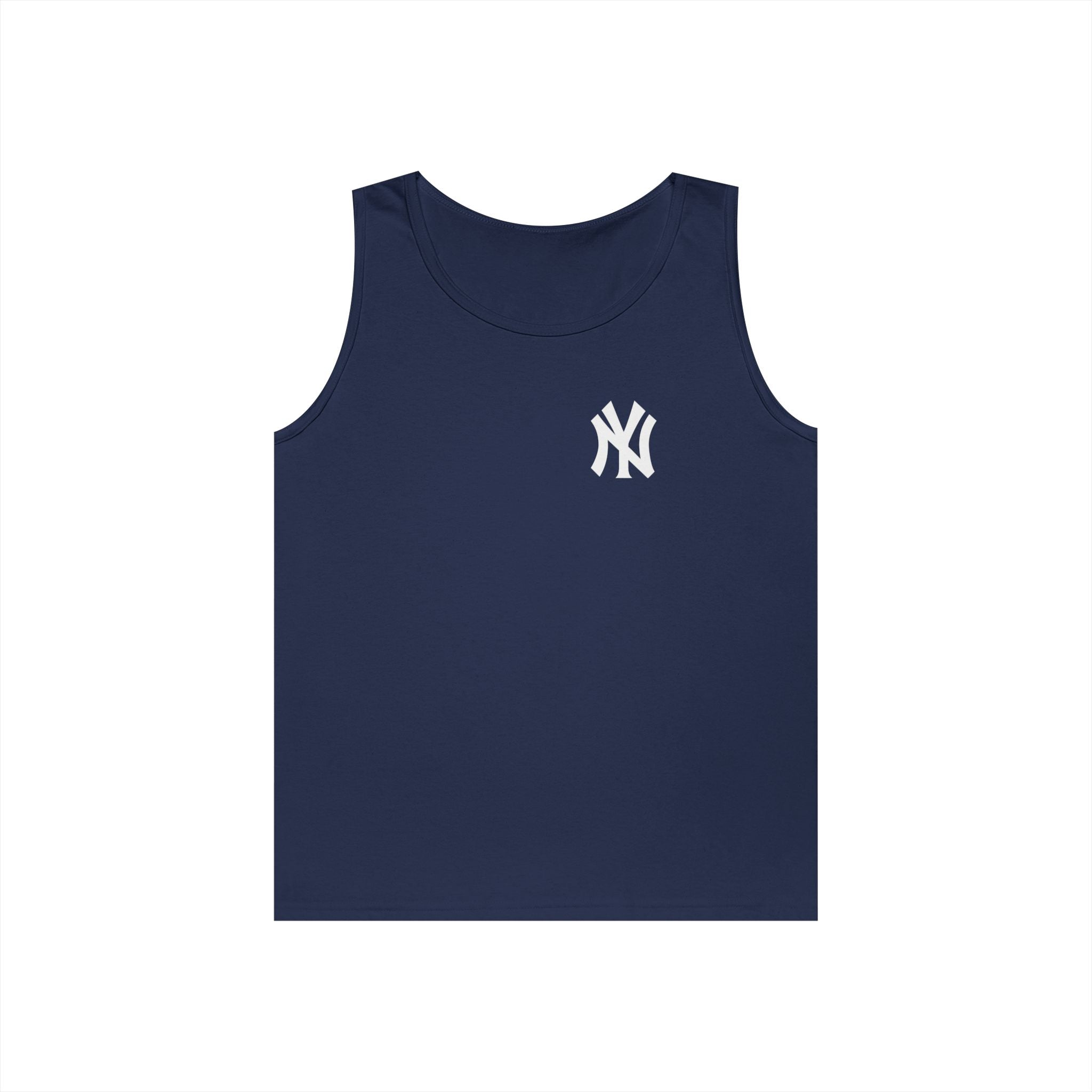 NYC Brooklyn Tank Top  Minimal Yankees Logo Front, Red NYC Back Streetwear