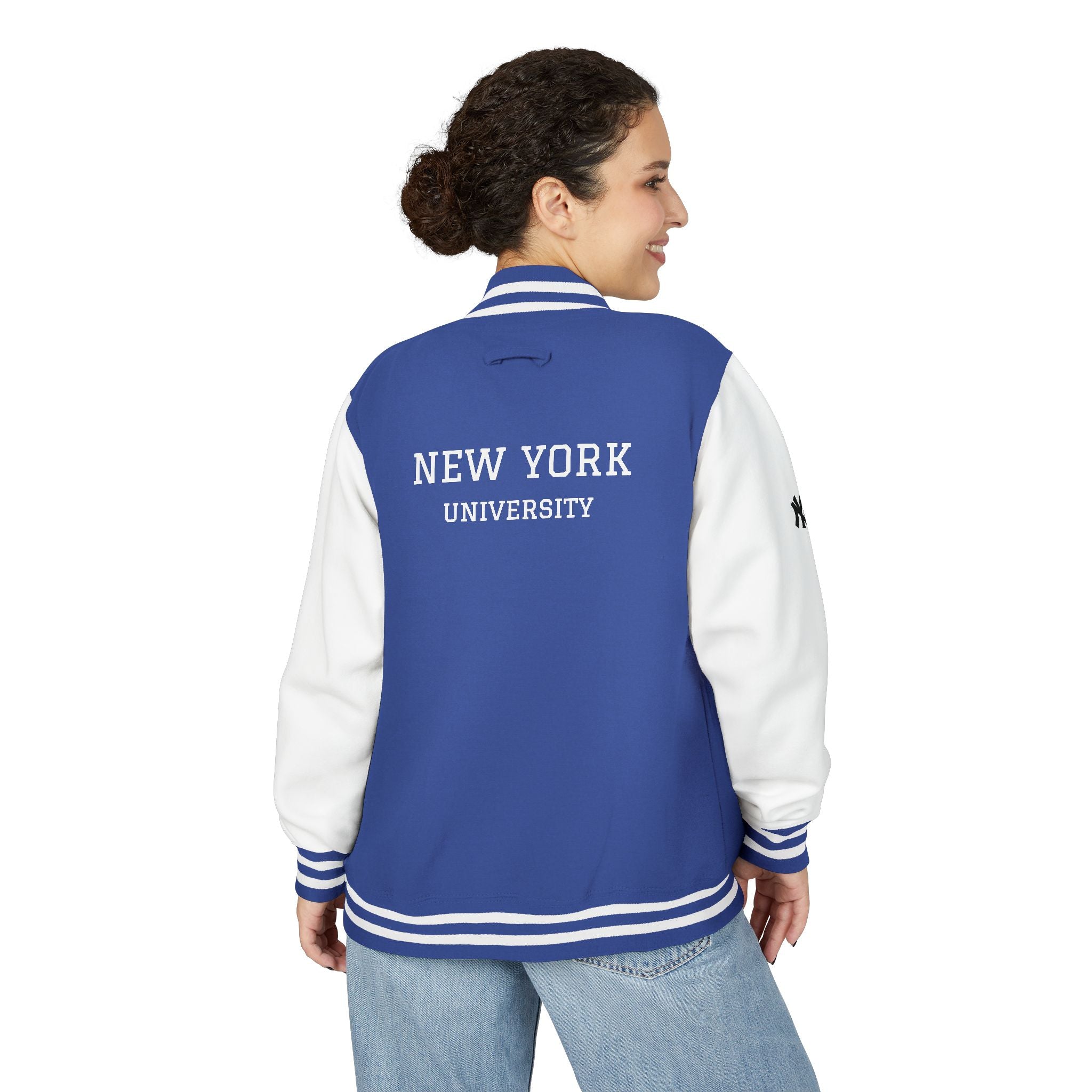 New York Letterman Jacket Varsity Style Red & White Baseball Jacket